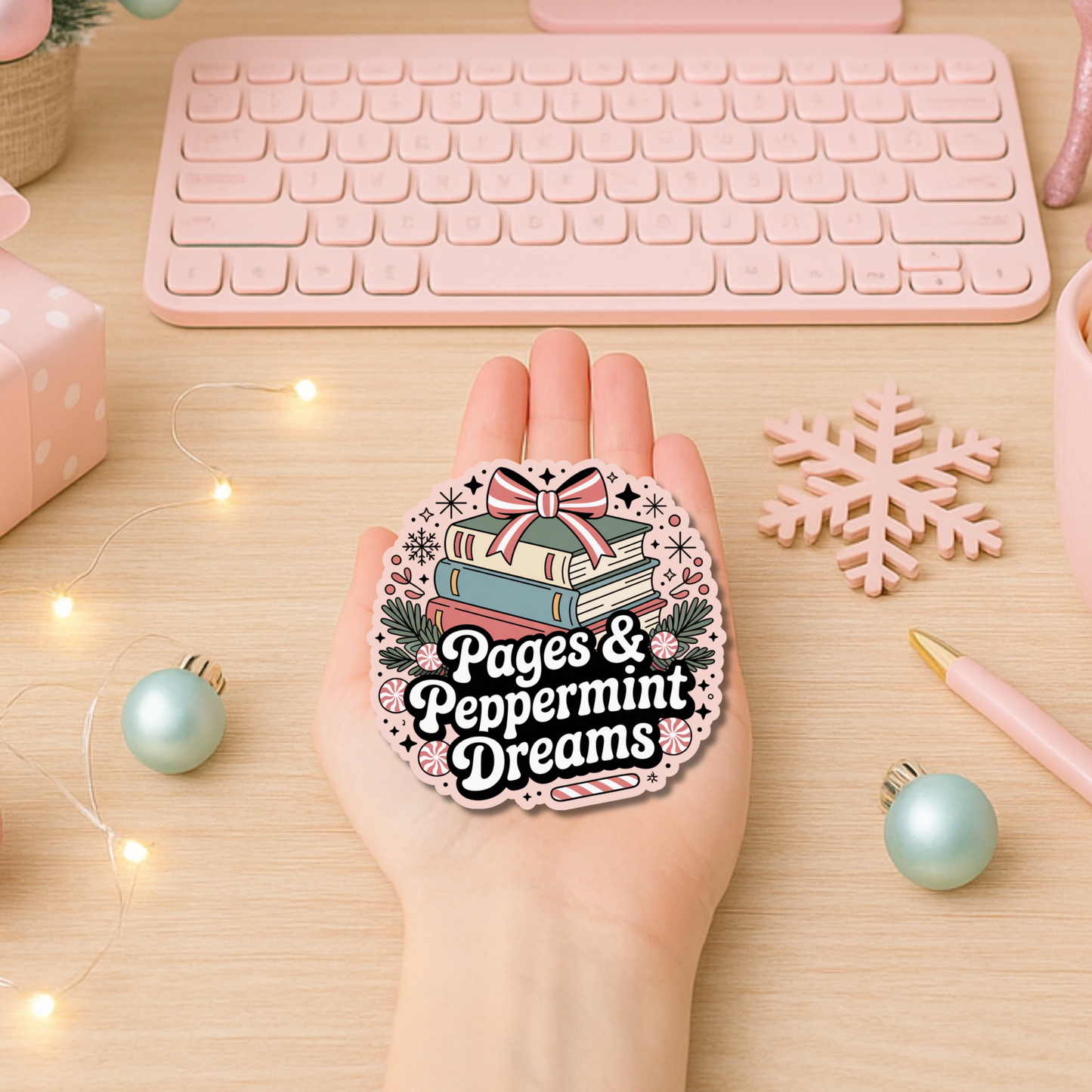 Bookish Christmas Sticker