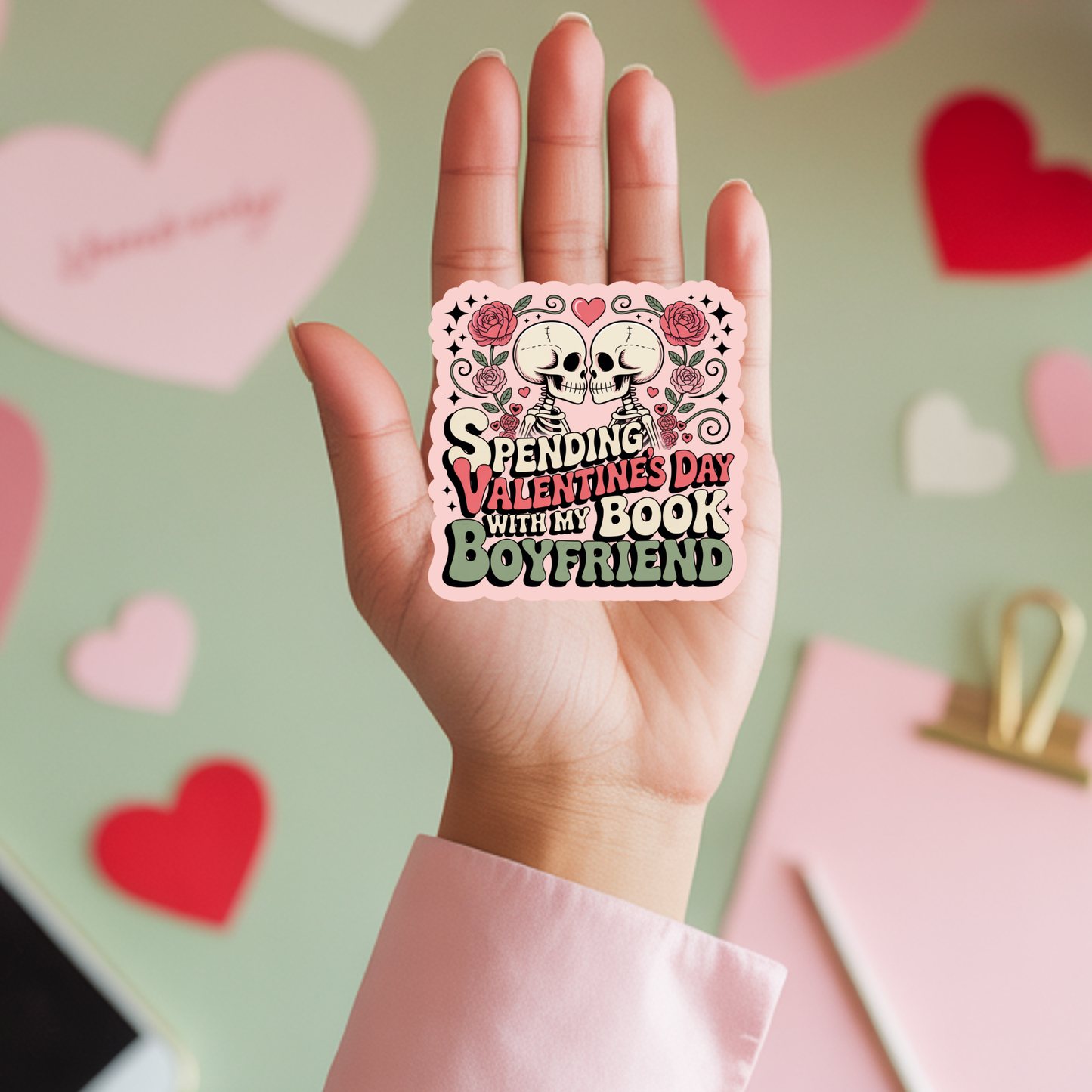 Valentines Day Bookish Sticker