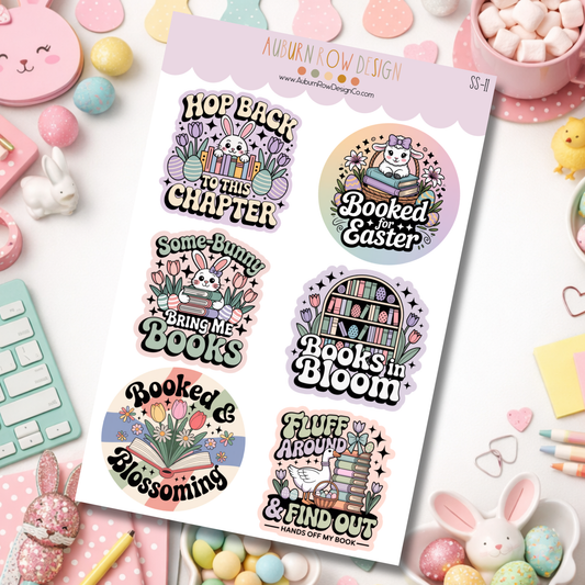 Easter Bookish Sticker Sheet