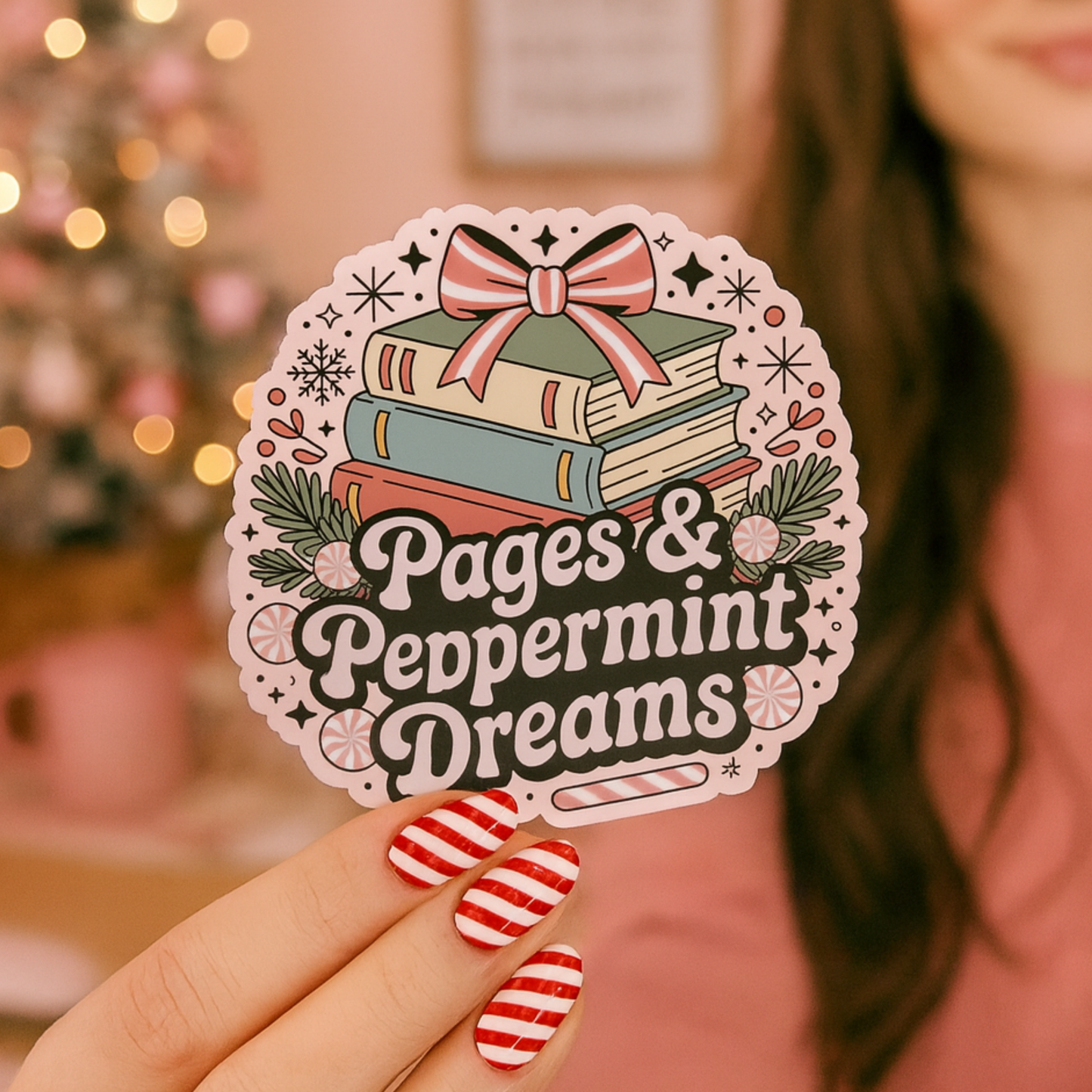 Bookish Christmas Sticker