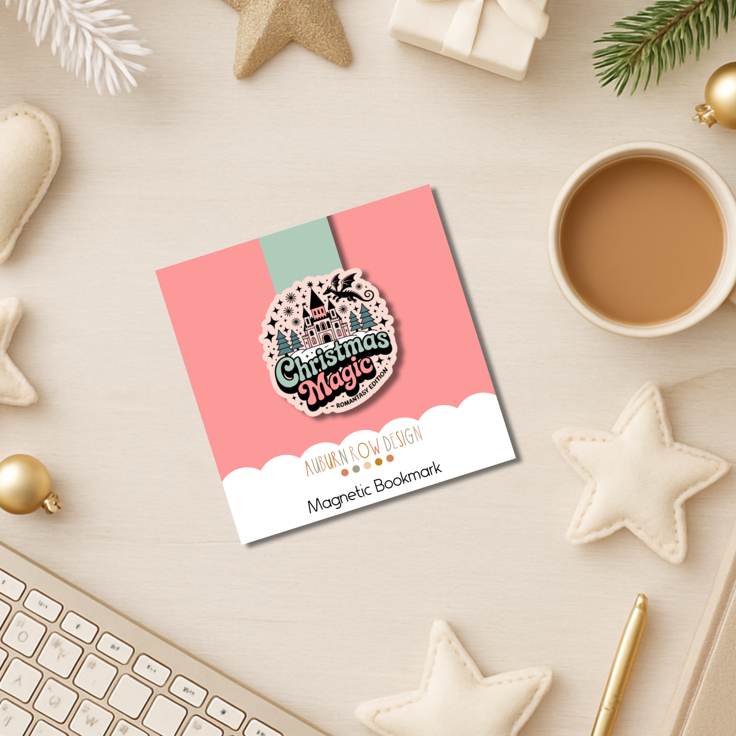 Romantasy Christmas Magnetic Bookmark