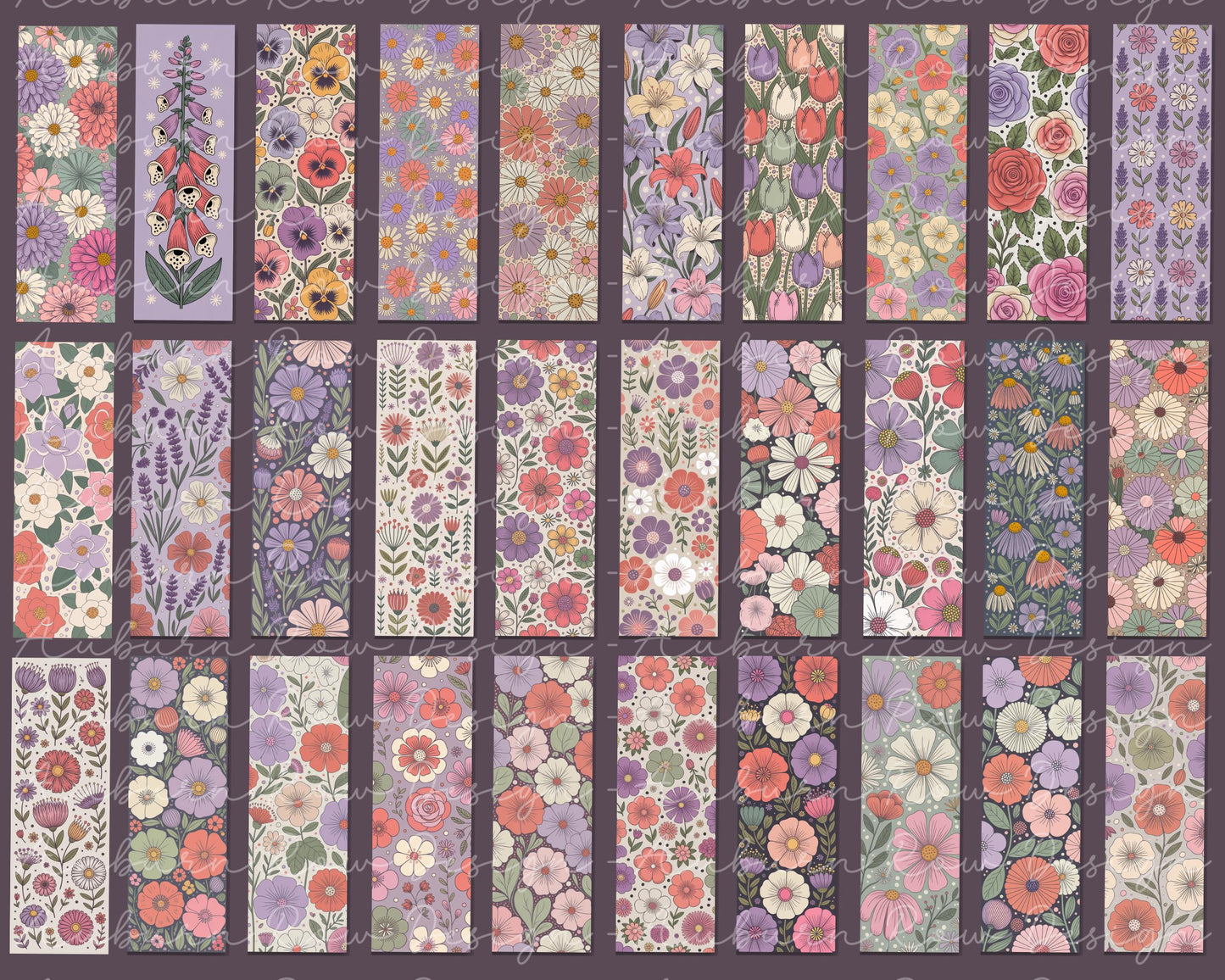 Vintage Floral Pattern Phone Case Collection, Colorful Botanical Flower Prints