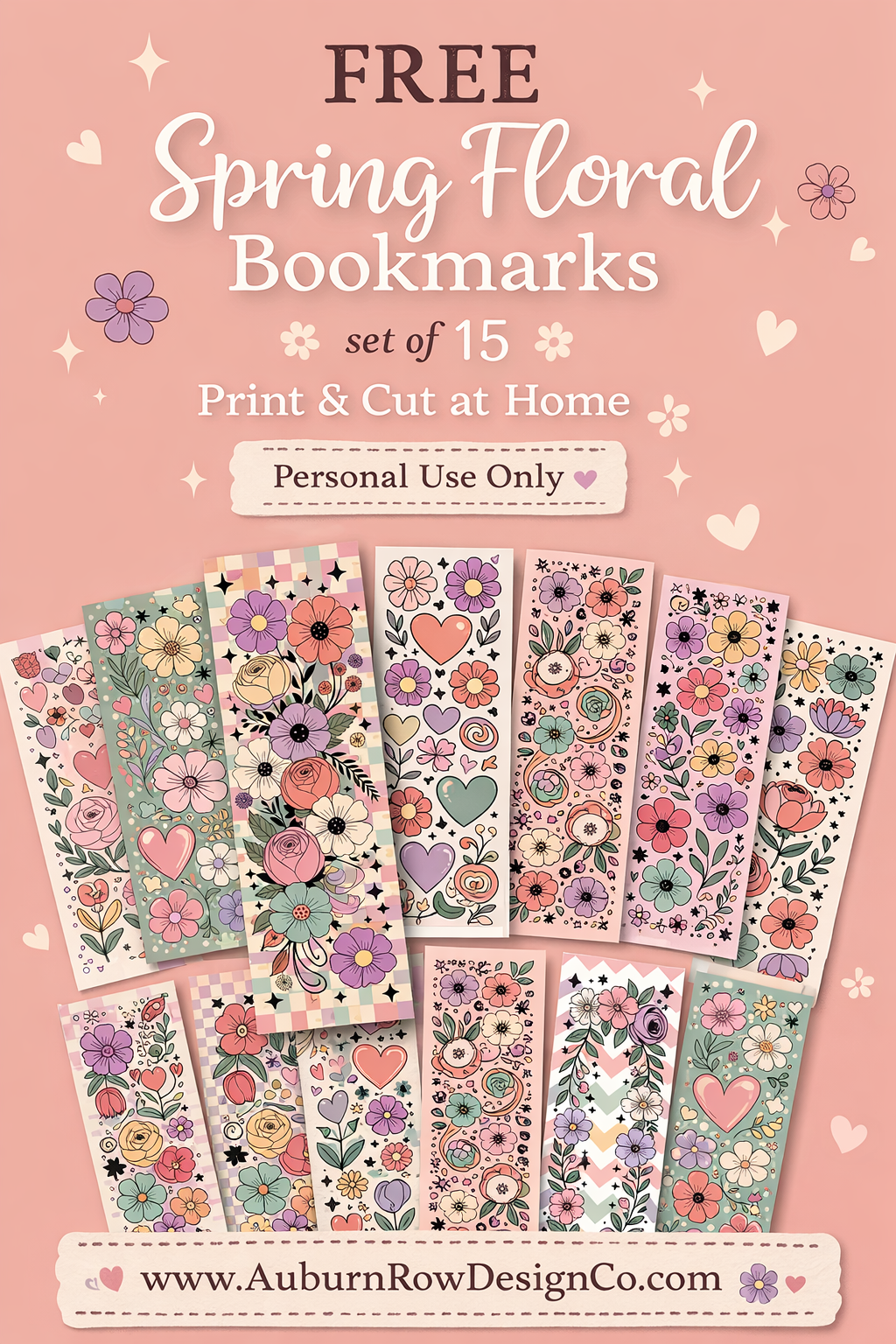 free spring floral bookmarks