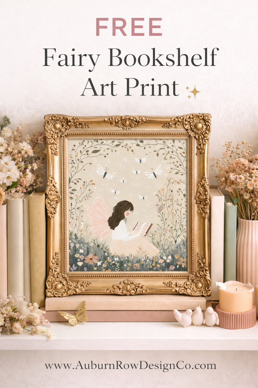 Free Fairy Bookish Art Print