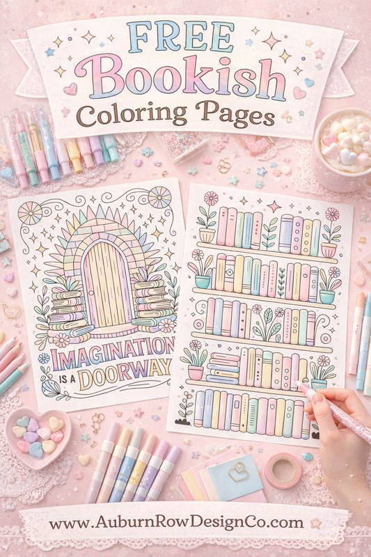 Free Bookish Coloring Pages