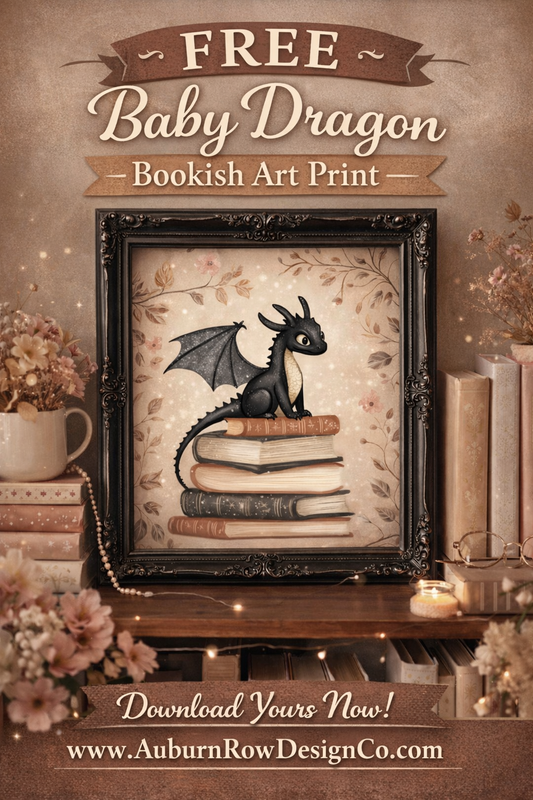 Free Baby Dragon Bookish Art Print