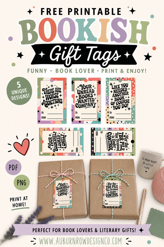 free bookish gift tags