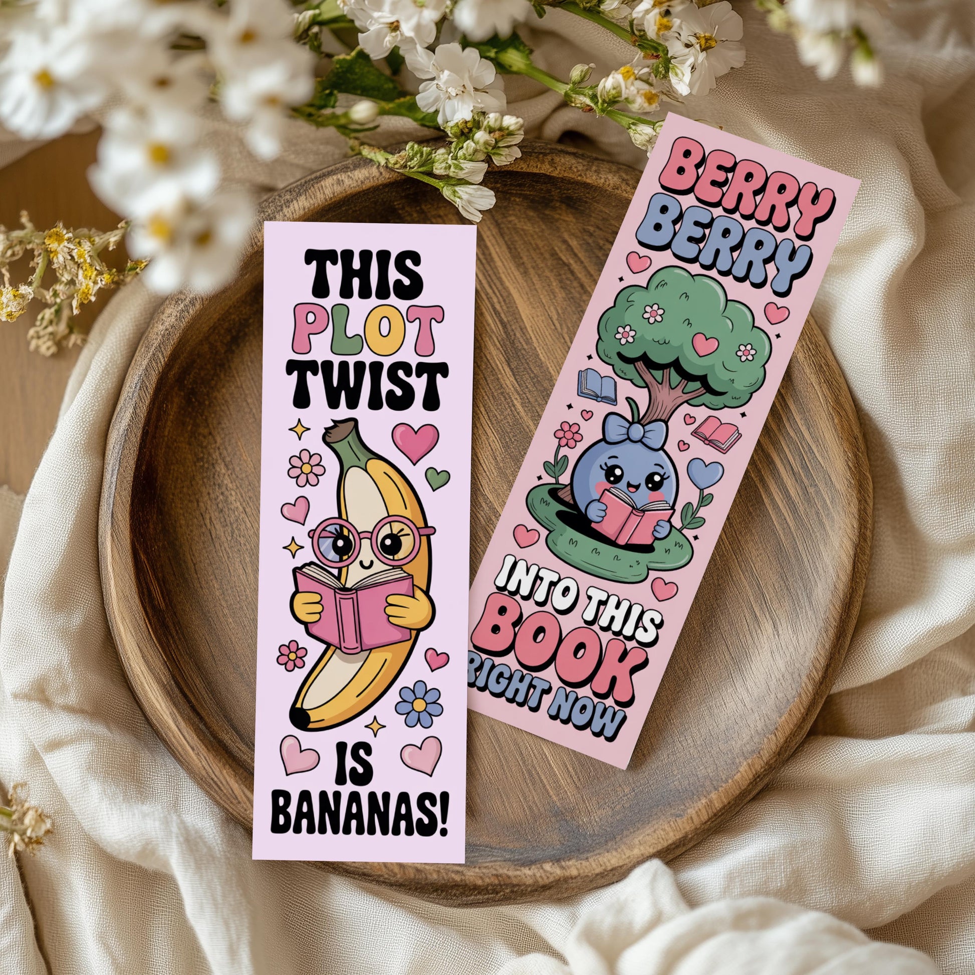 Funny Book Pun Bookmarks