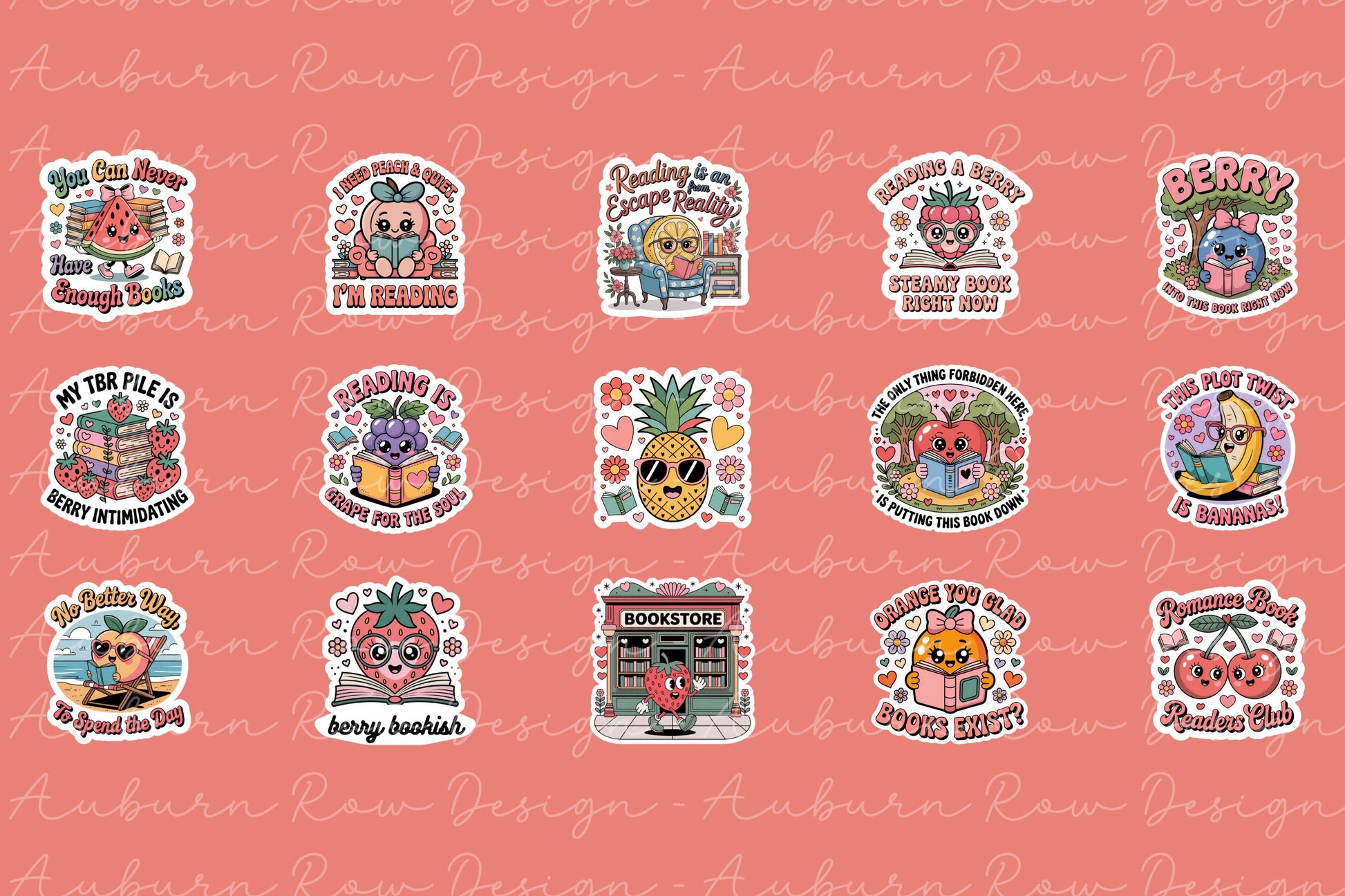 Cute Animal Bookstore Stickers, Reading Owl and Bear, Vintage Style, Waterproof Decal Set for Journals and Laptops