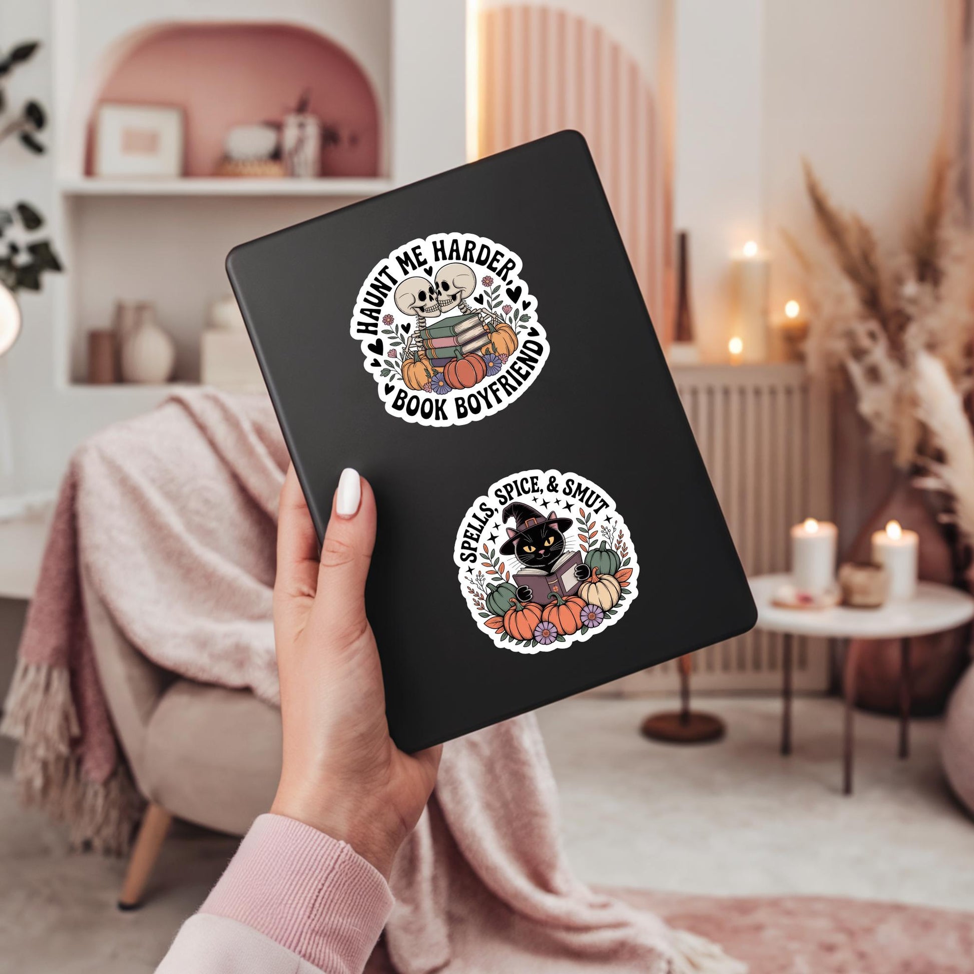 Funny Book Boyfriend Journal, Black Notebook, Gift for Readers, Romantic Comedy, Book Lover Gift, Spice and Smith, Unique Writing Pad