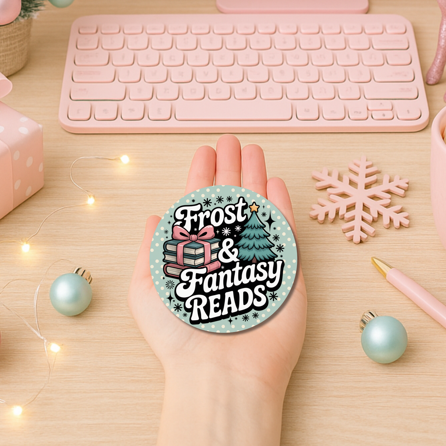Frost & Fantasy Reads Die Cut Sticker