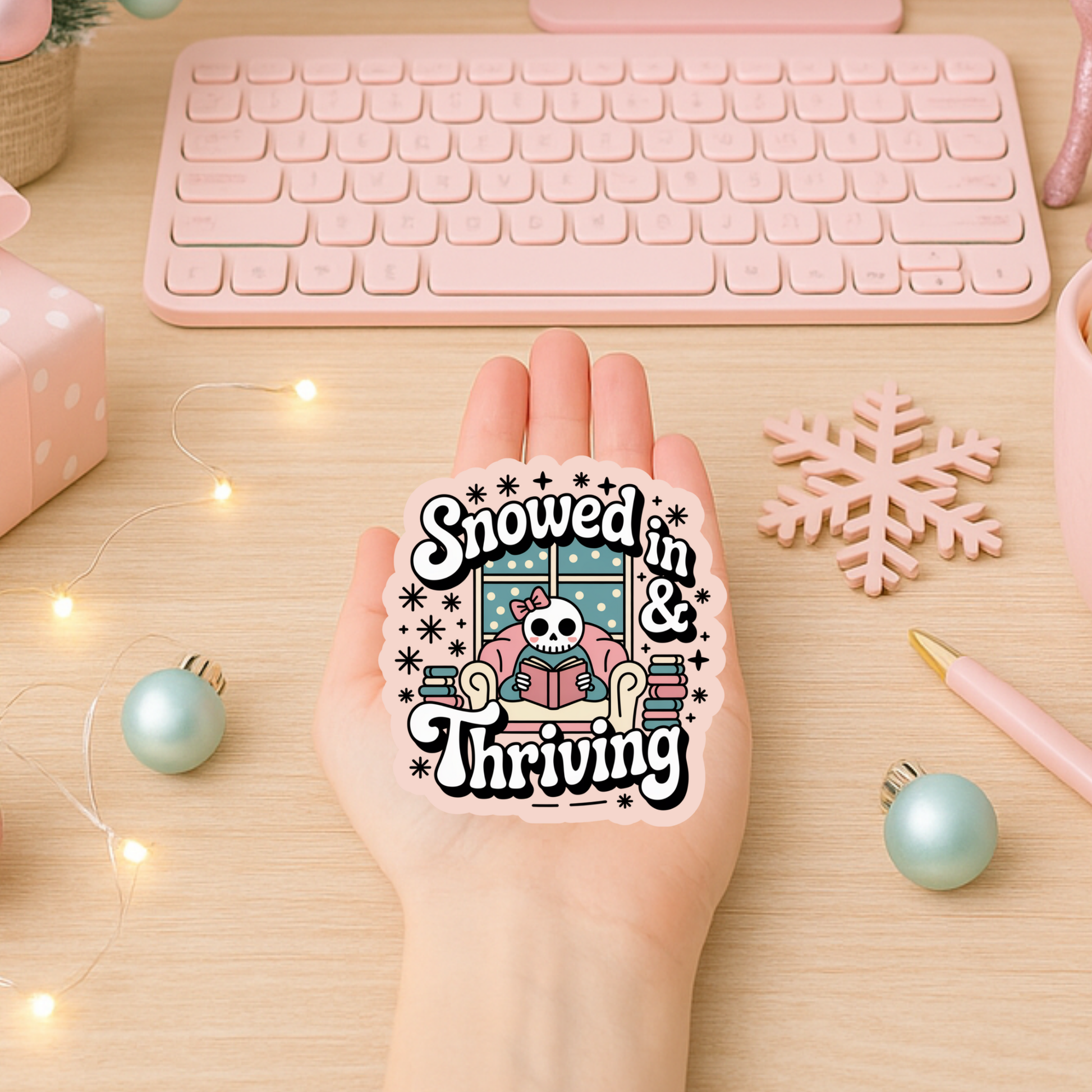 Bookish Christmas Sticker