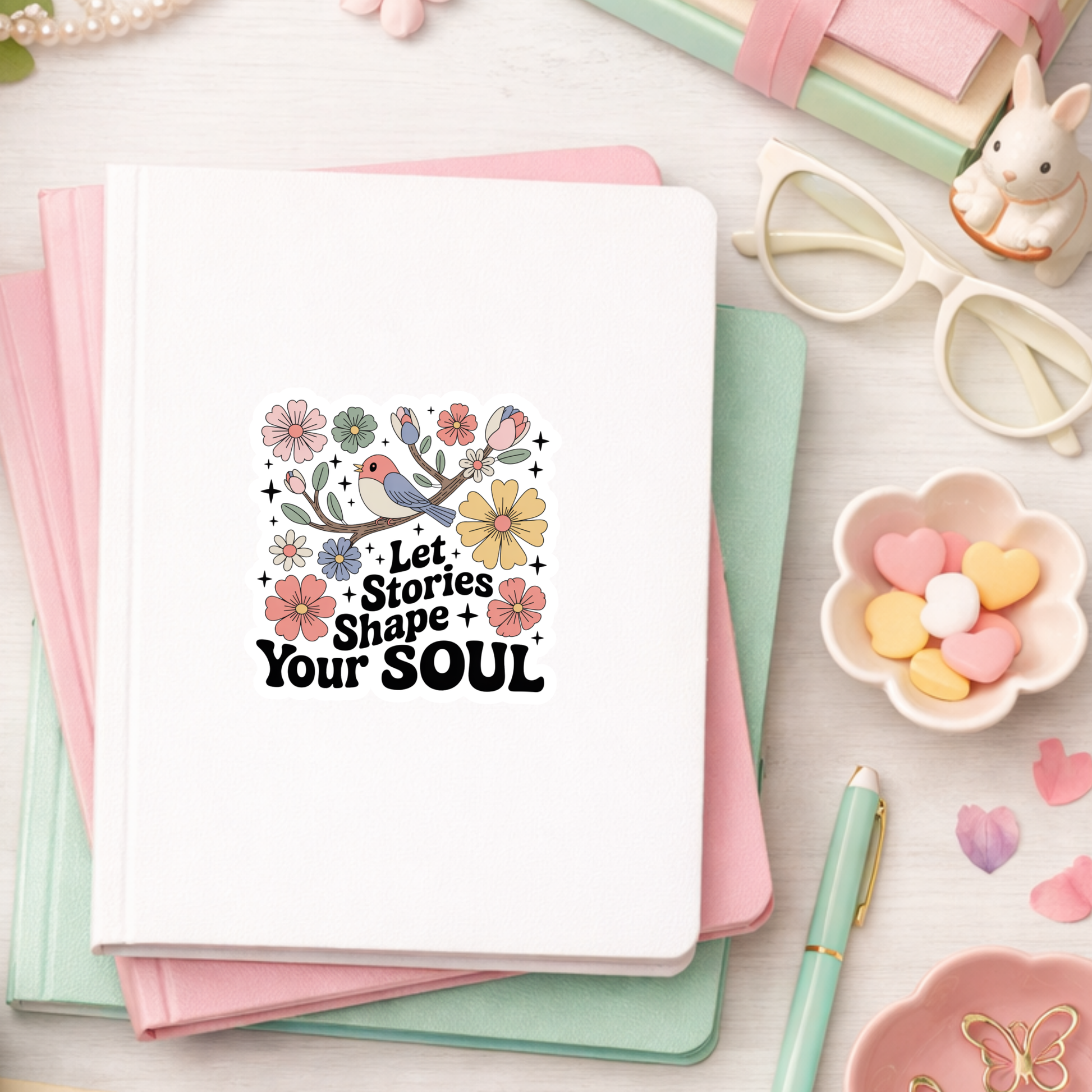 Spring Bookish Sticker