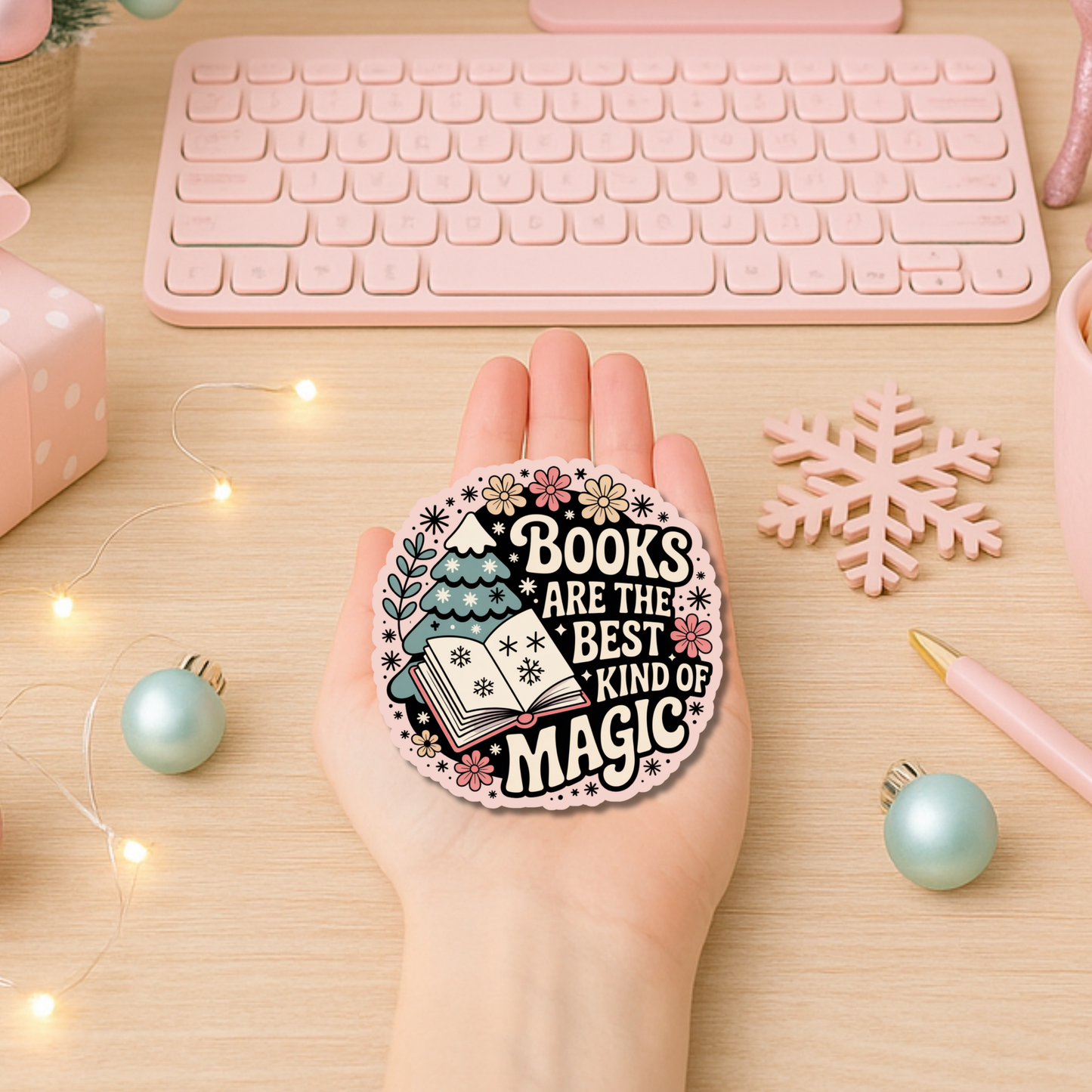 Bookish Christmas Sticker