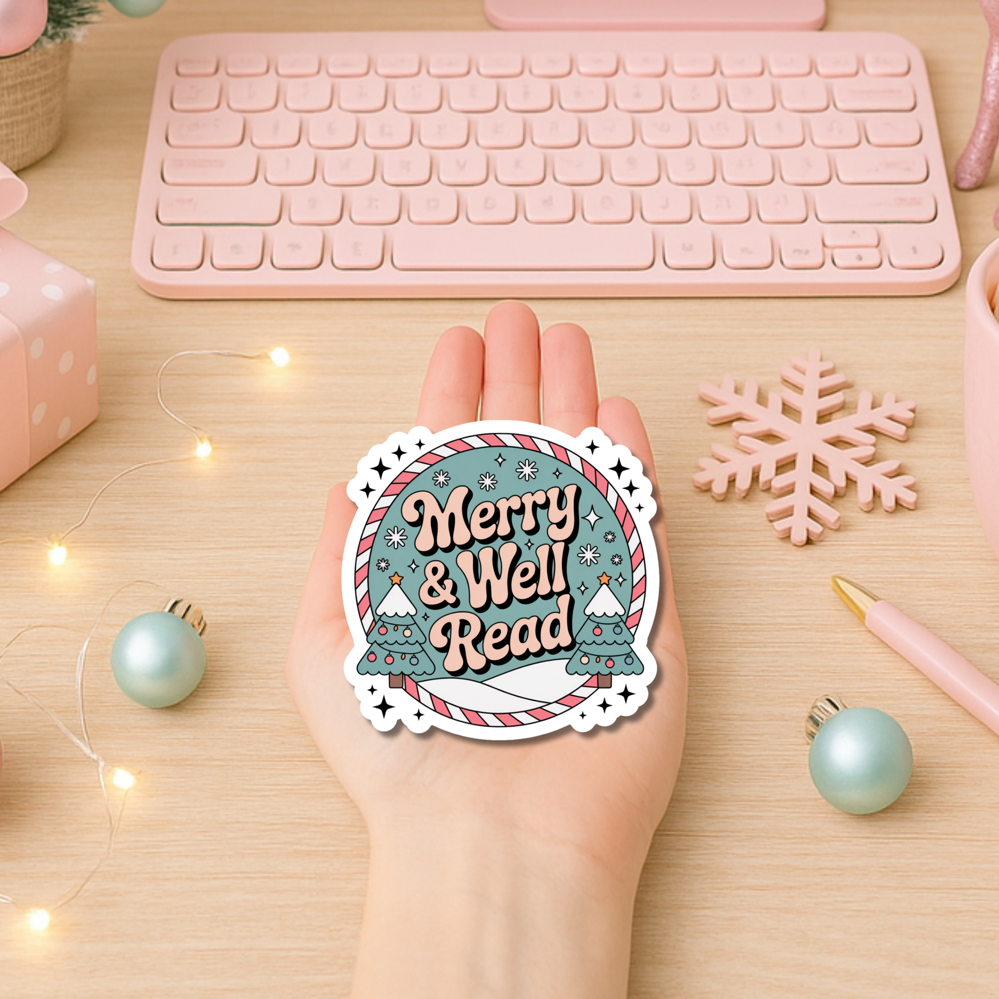 Bookish Christmas Stickers
