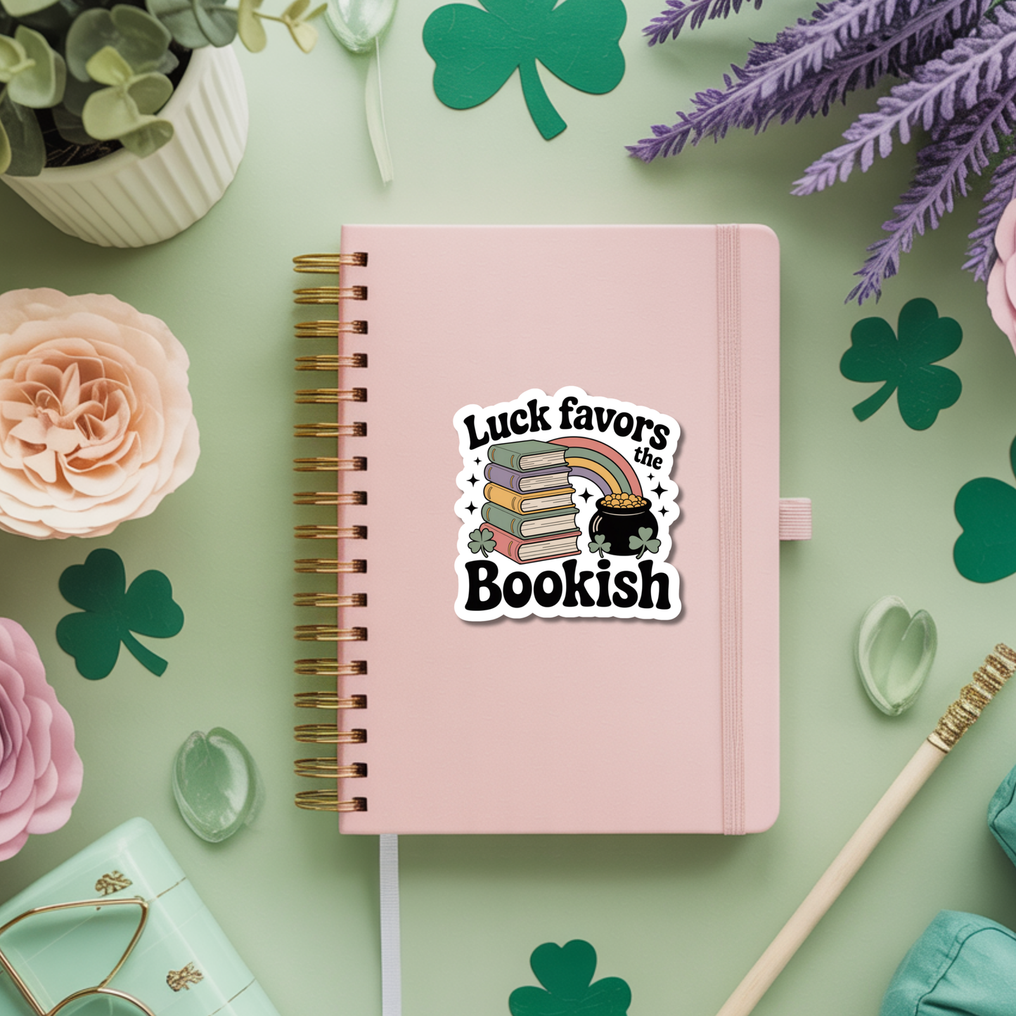 St Patricks Day Bookish Sticker