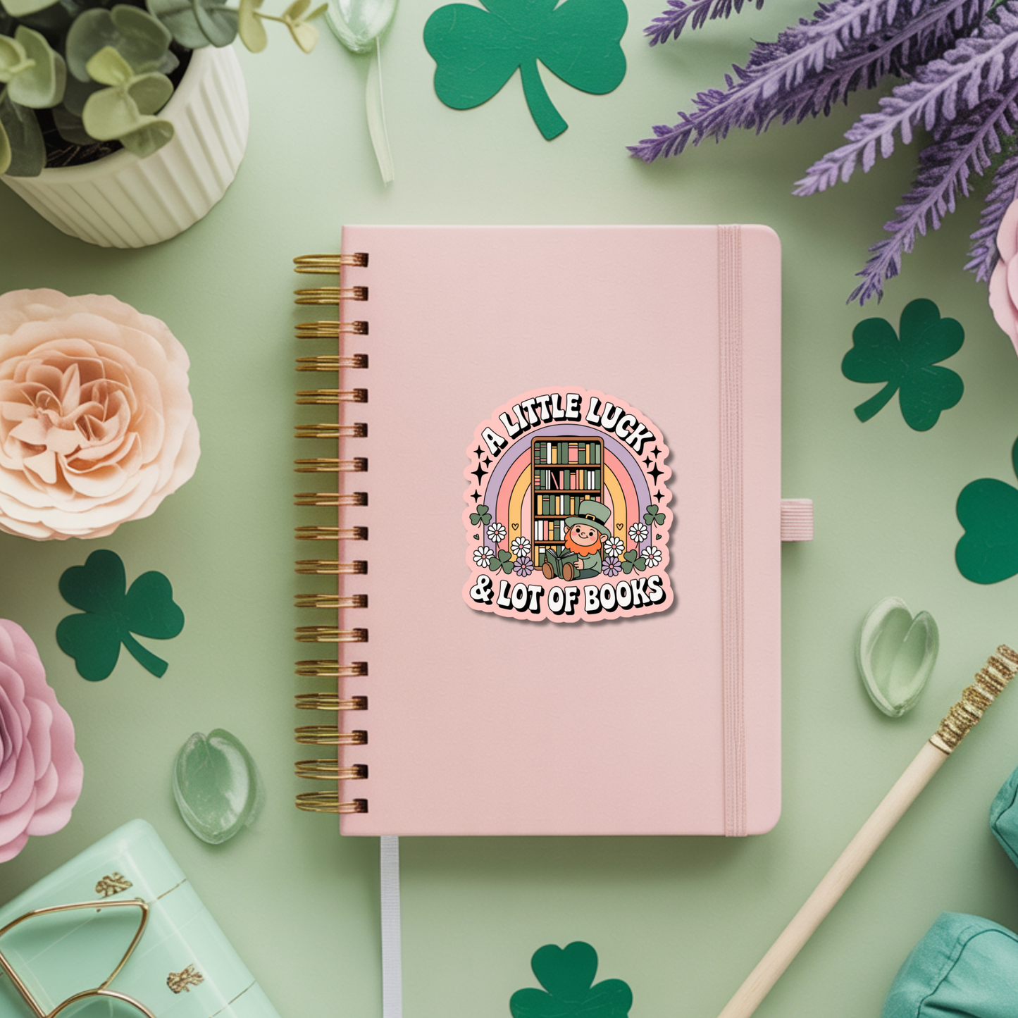 St Patricks Day Reading Sticker