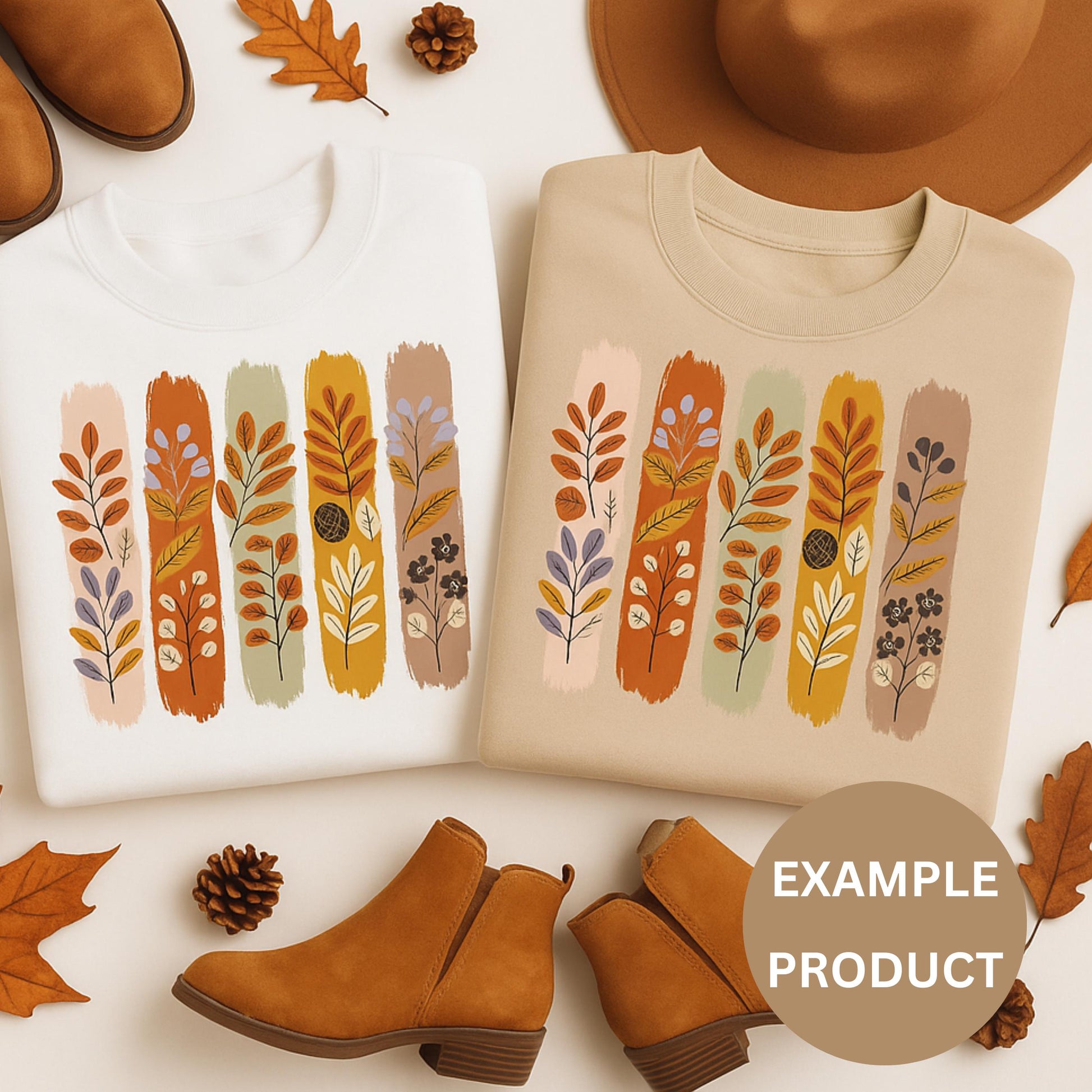 Autumn Leaves Graphic T-Shirt, Fall Colorful Botanical Design, Unisex Fashion Top, Casual Fall Outfit, Nature Inspired Clothing