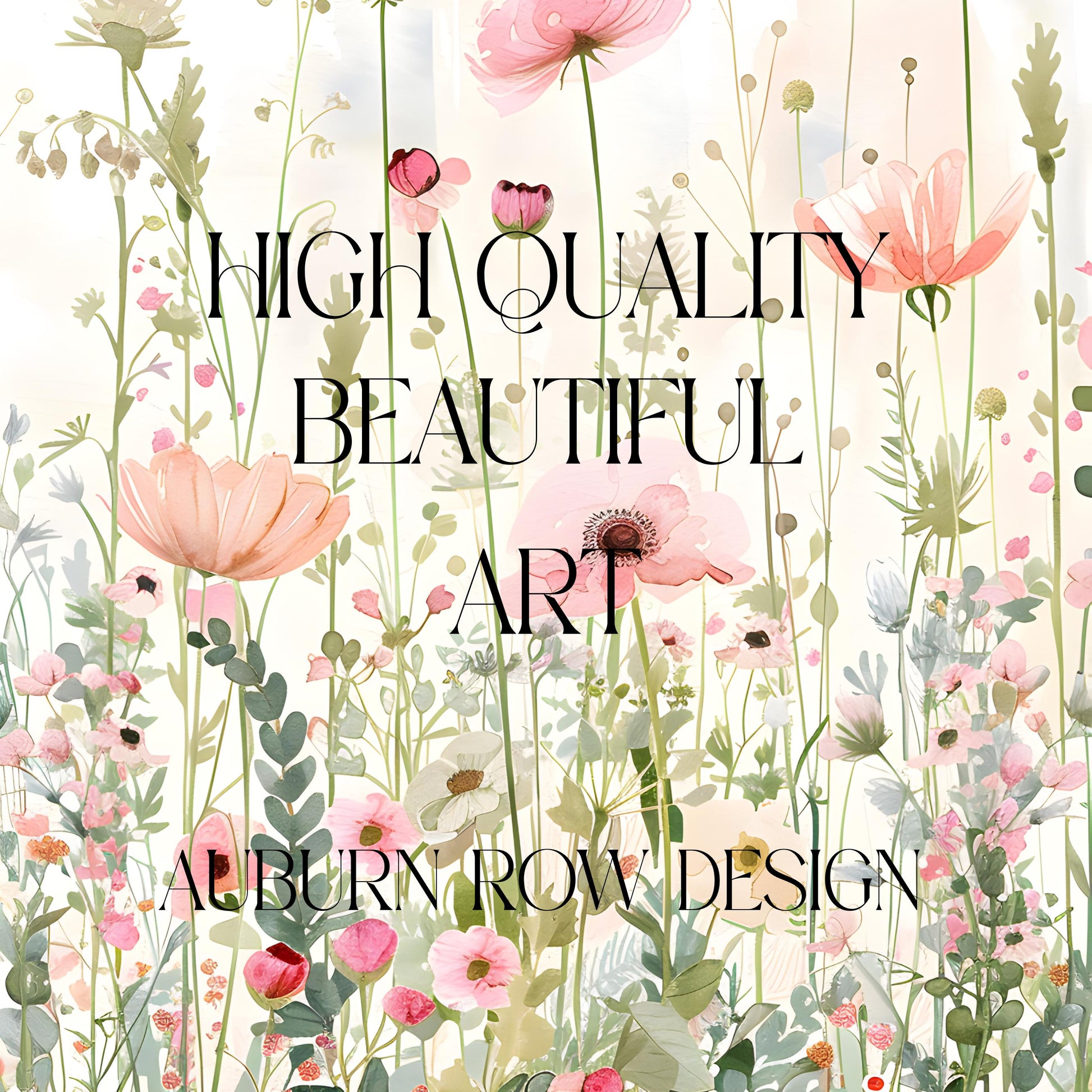 Botanical Art Print, Floral Wall Decor, High Quality Beautiful Flowers, Nature Inspired Home Decoration, Pink and Green Palette