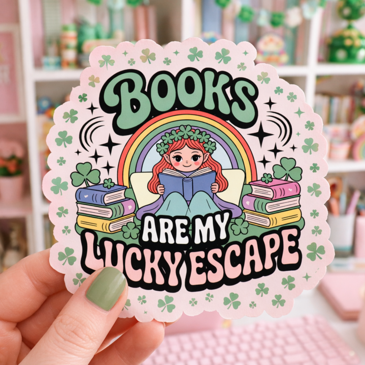 St. Patricks Day Reading Sticker