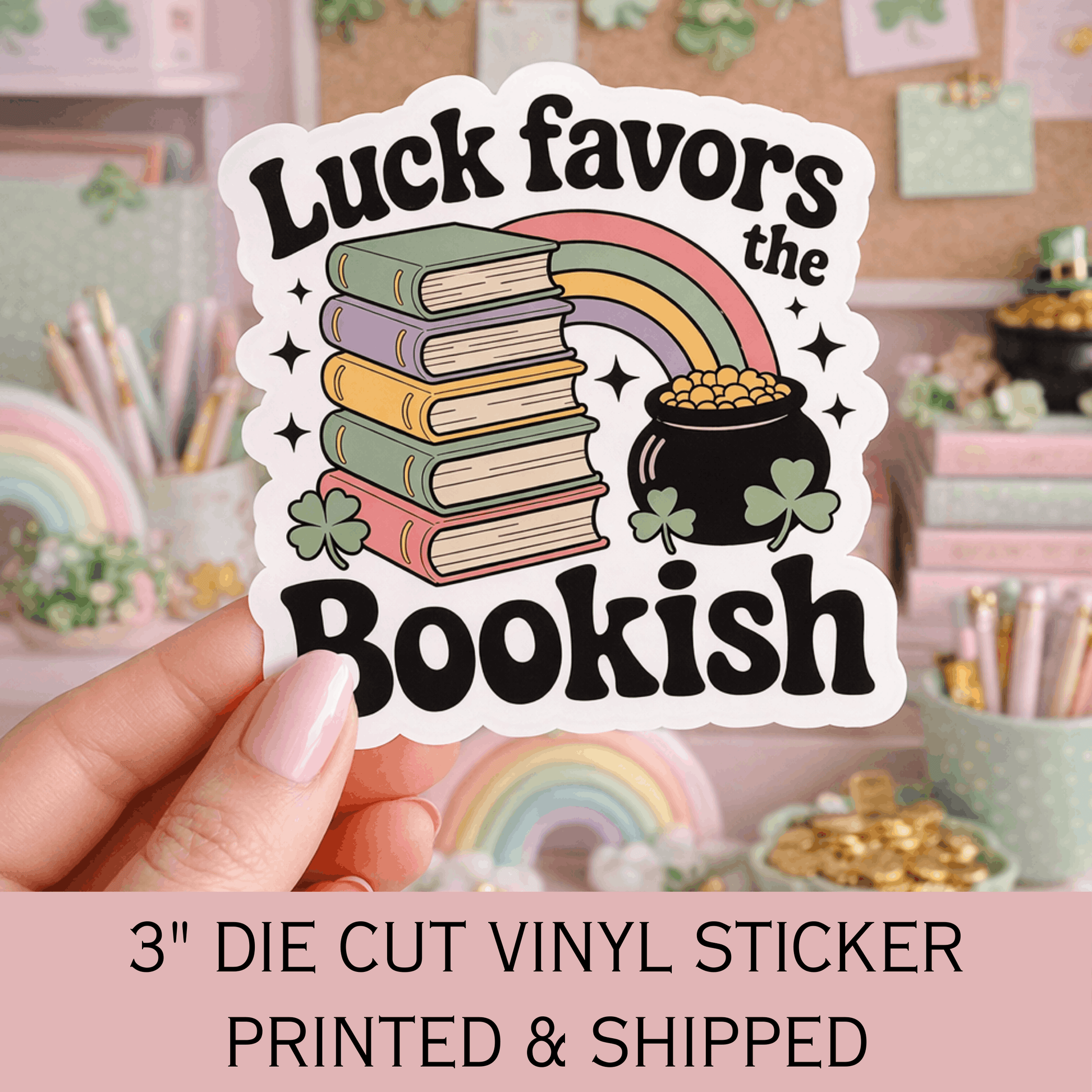St Patricks Day Bookish Sticker