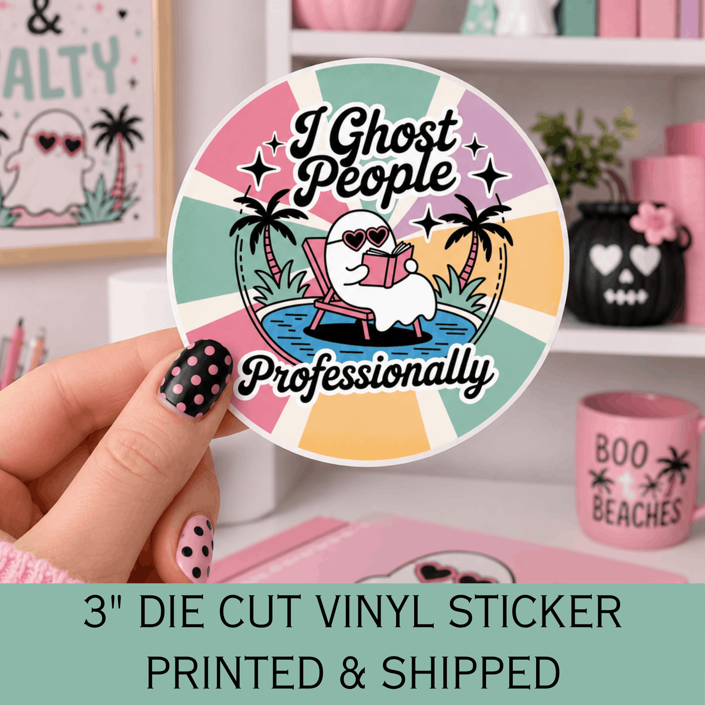 summerween bookish sticker