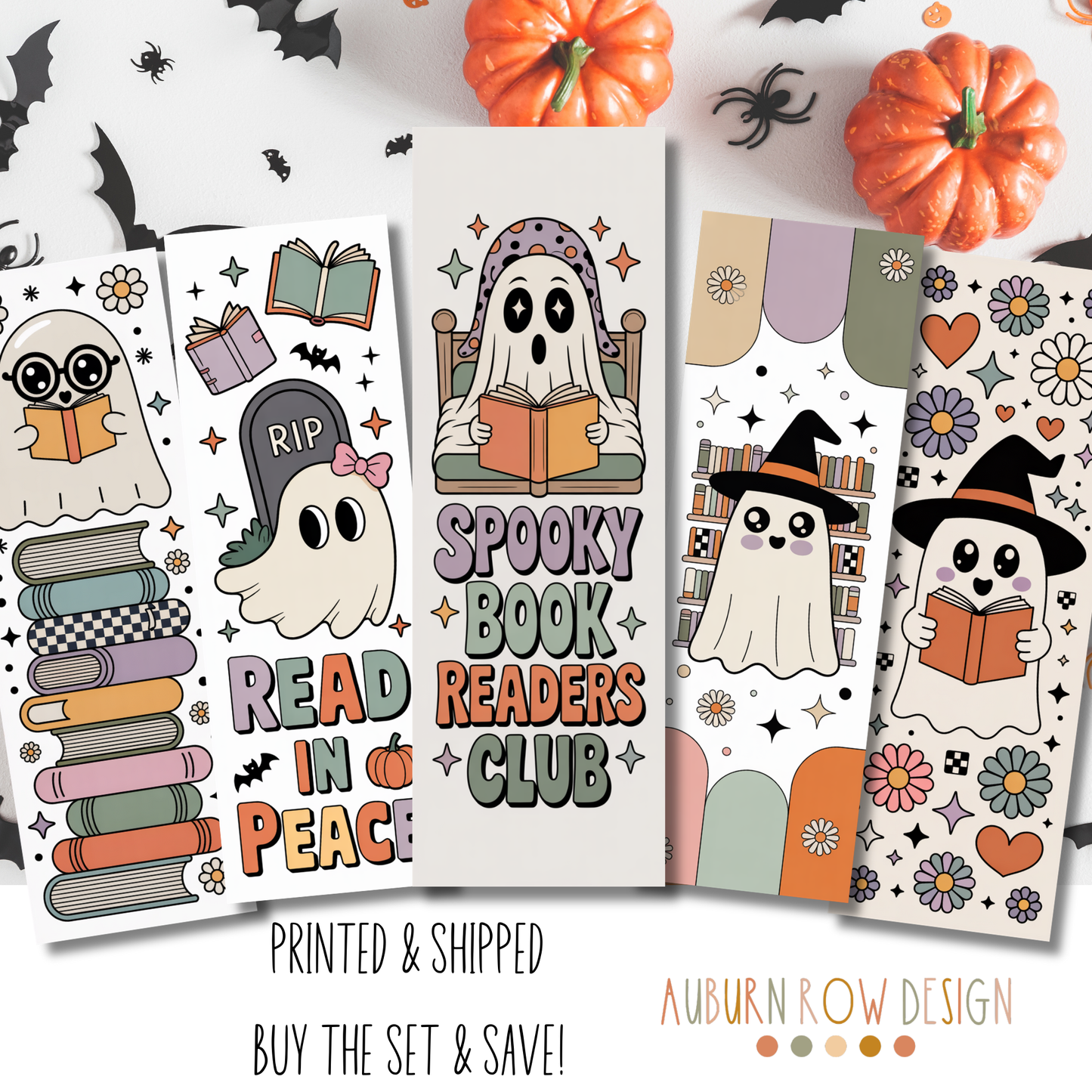 Retro Ghost Bookmarks