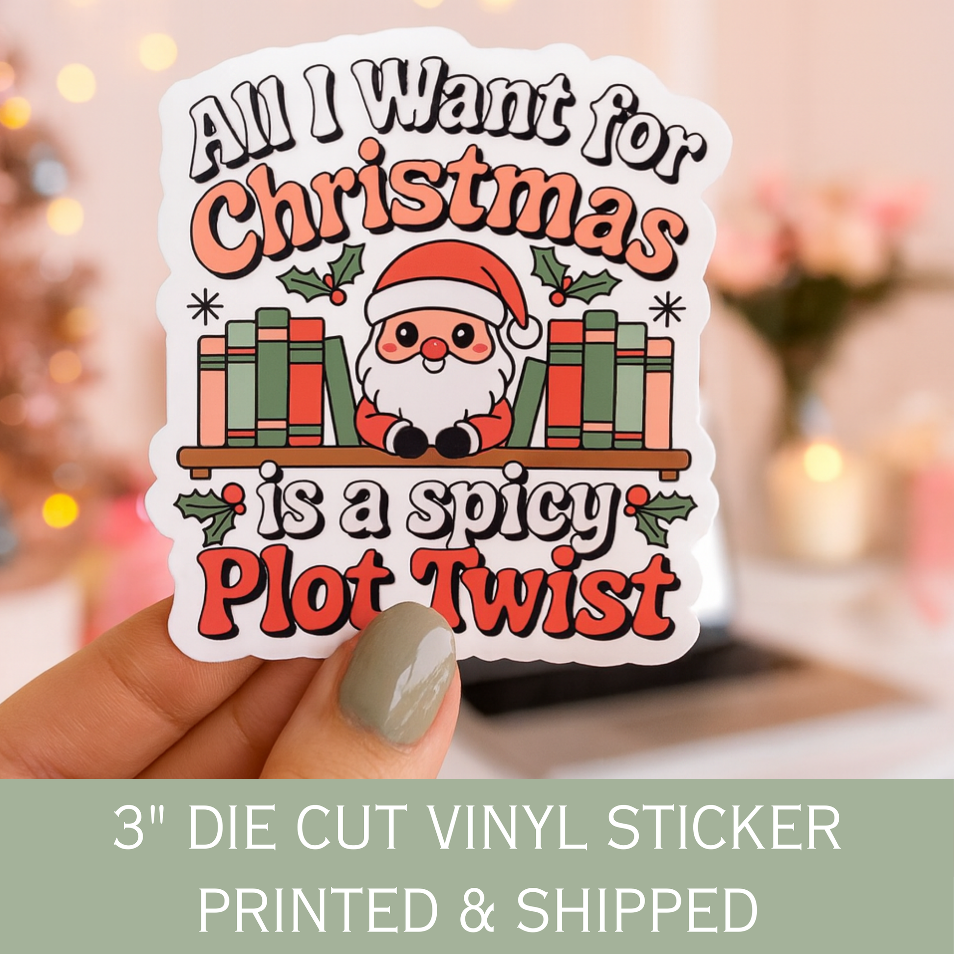 Bookish Christmas Stickers
