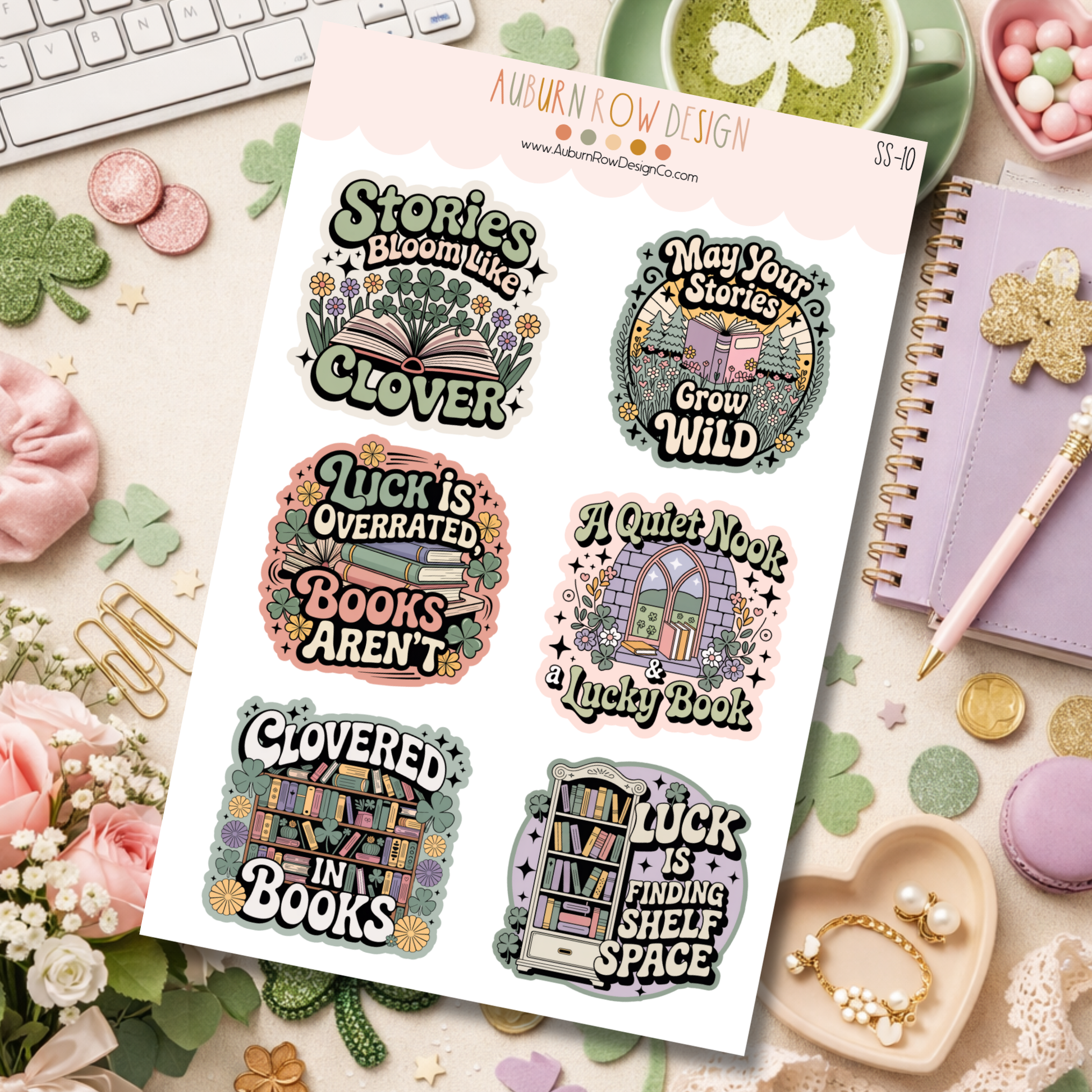 St. Patricks Day Bookish Stickers