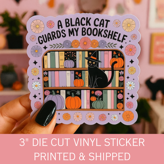 Halloween Black Cat Sticker