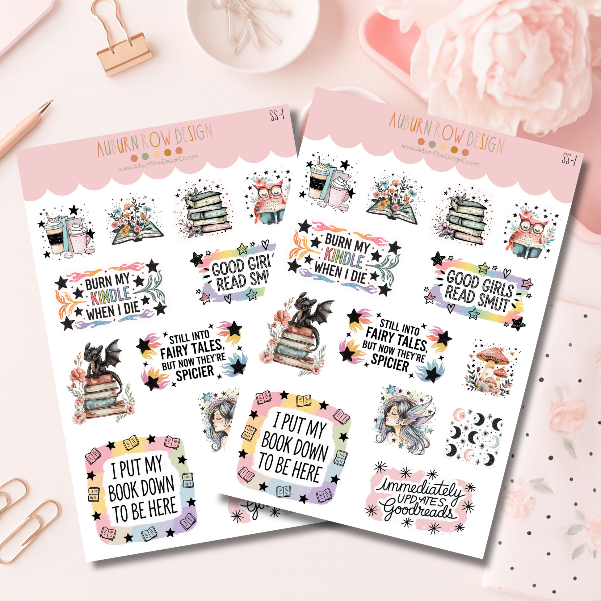 Bookish Romantasy Sticker Set