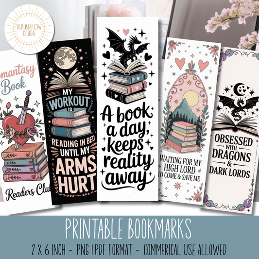 Printable Romantasy Bookmarks