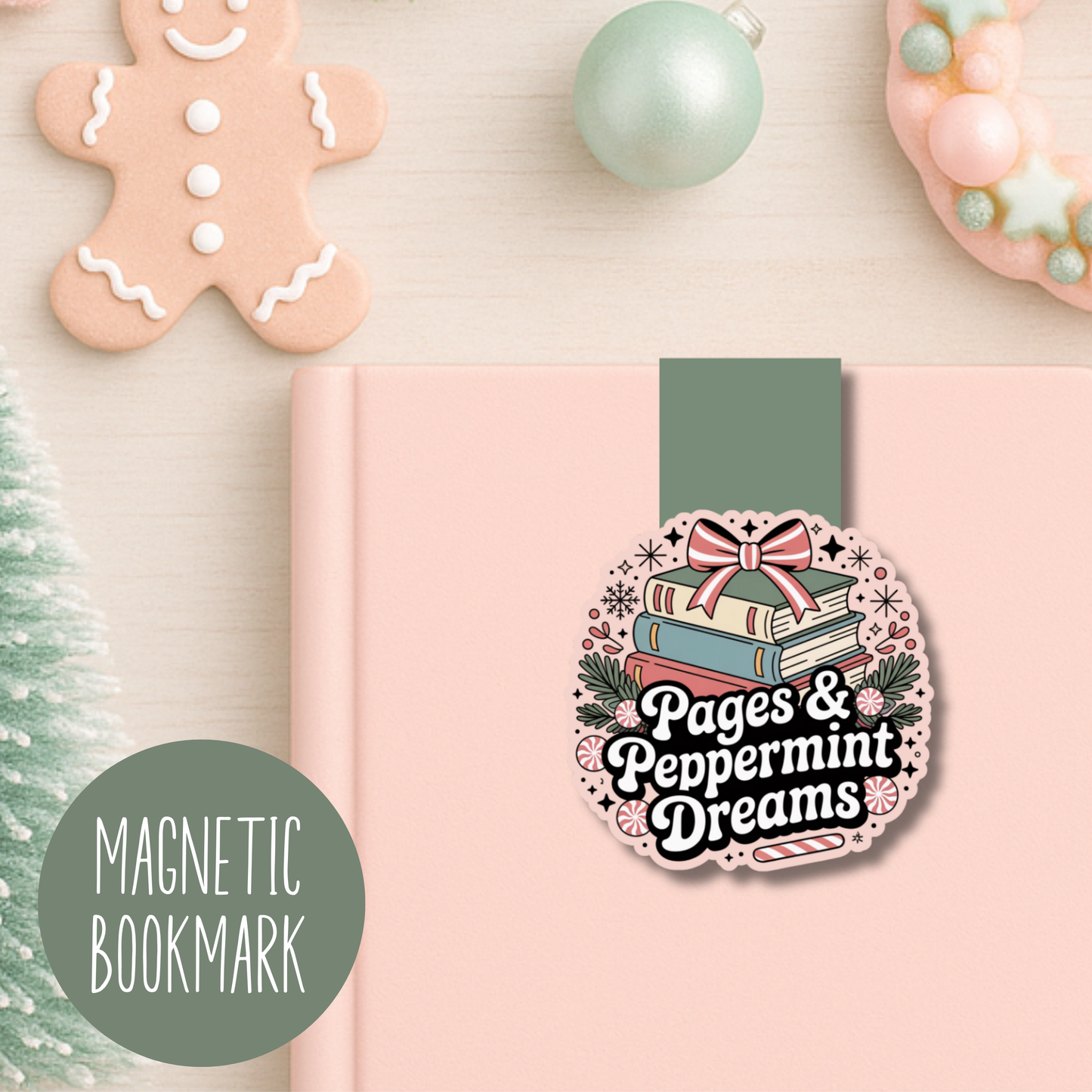 Pages & Peppermint Dreams Magnetic Bookmark