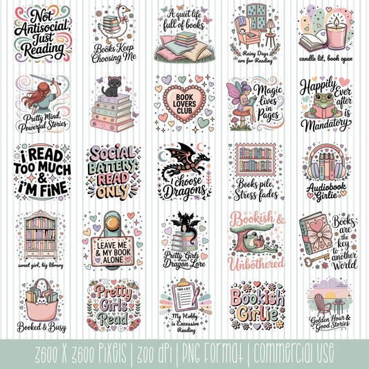 Coquette Bookish Clipart