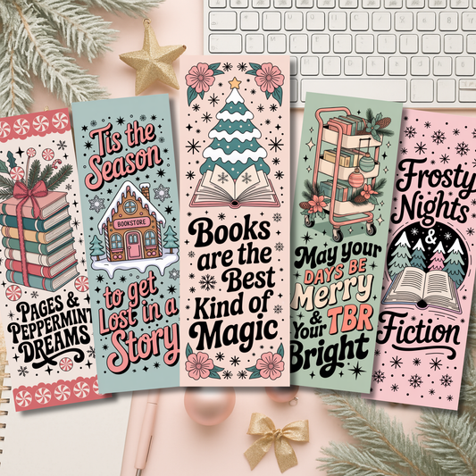 Pastel Christmas Bookmarks