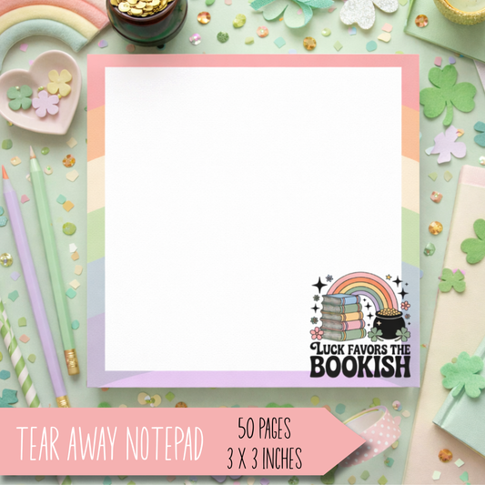 St Patrick's Day Bookish Notepad