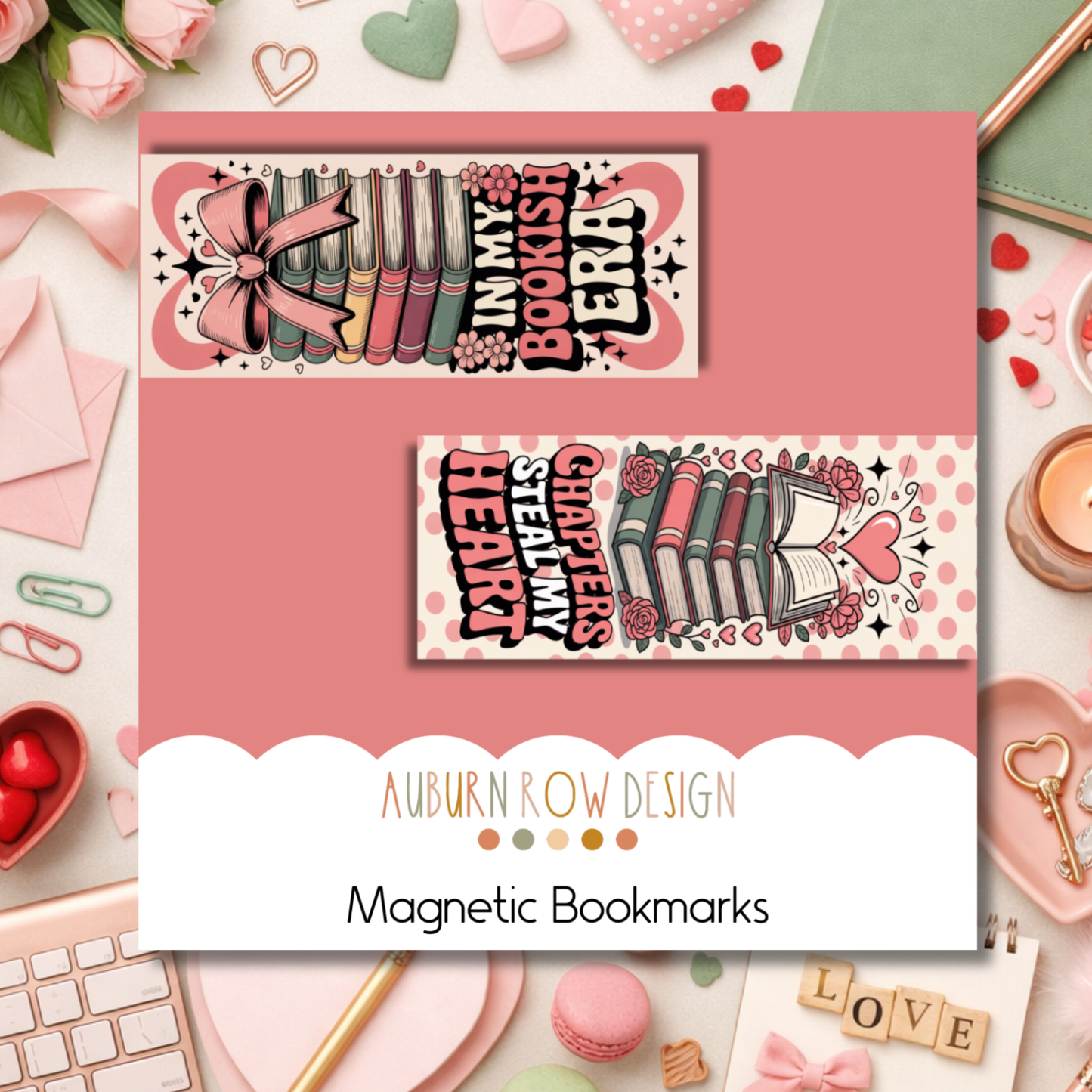 Valentines Day Magnetic Bookmarks