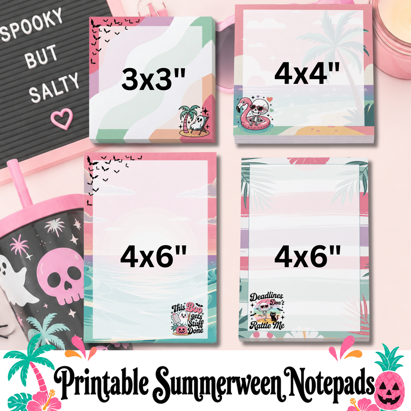 Printable Summerween Notepads