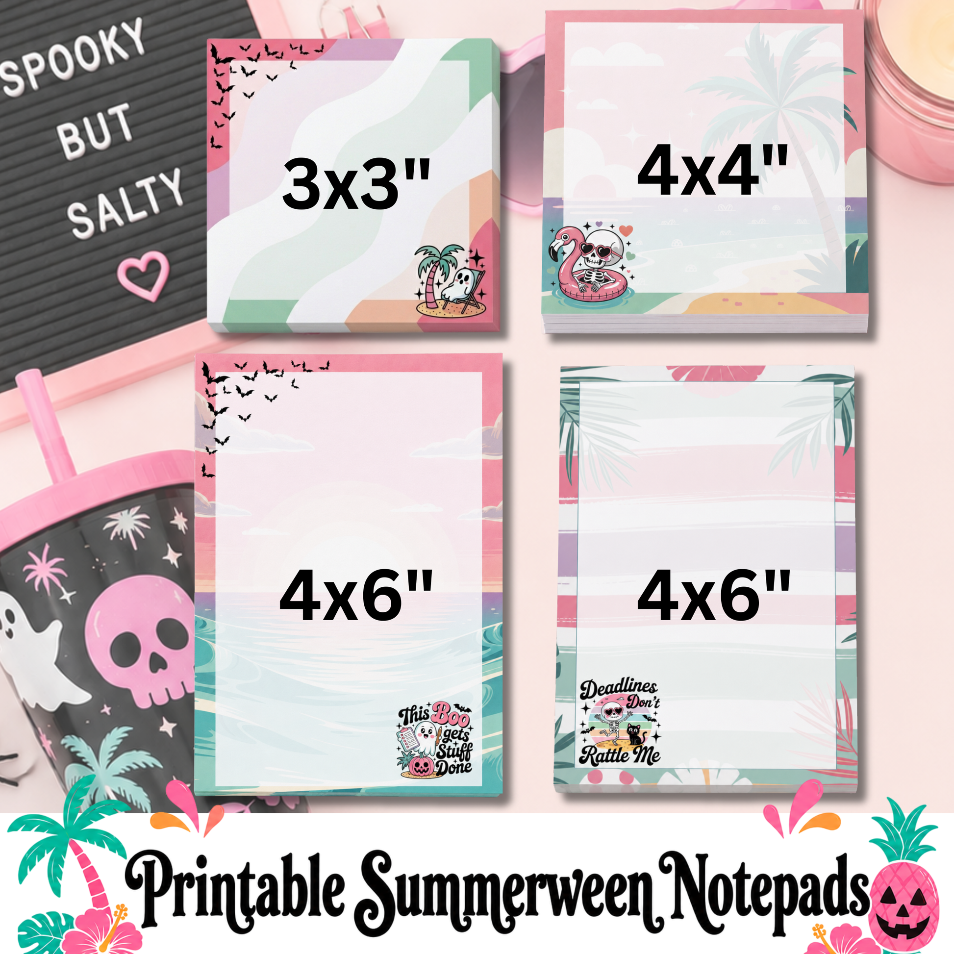 Printable Summerween Notepads