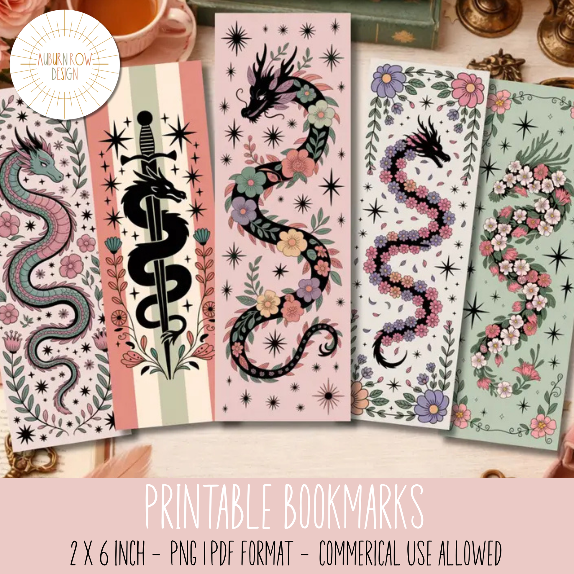 Printable Dragon Bookmarks