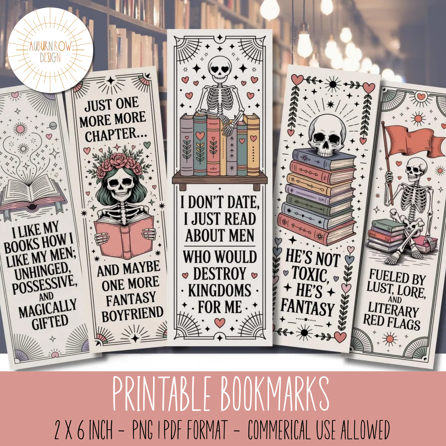 Printable Dark Romance Bookmarks