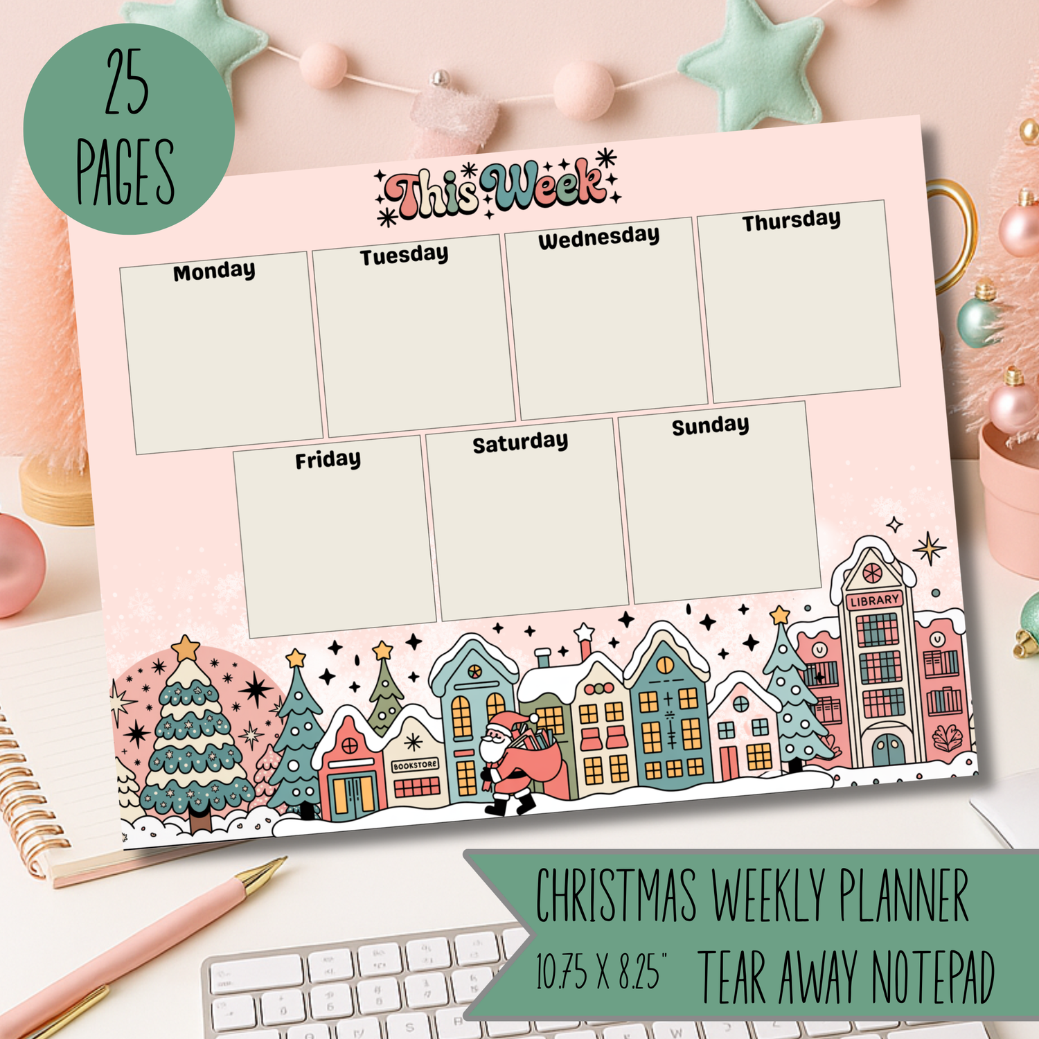 Christmas Weekly Planner Notepad