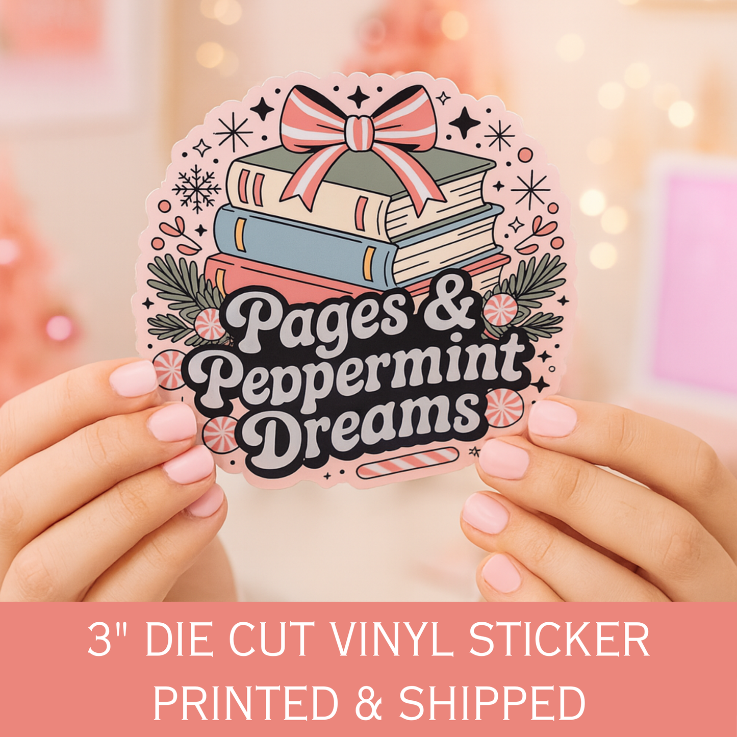 Bookish Christmas Sticker