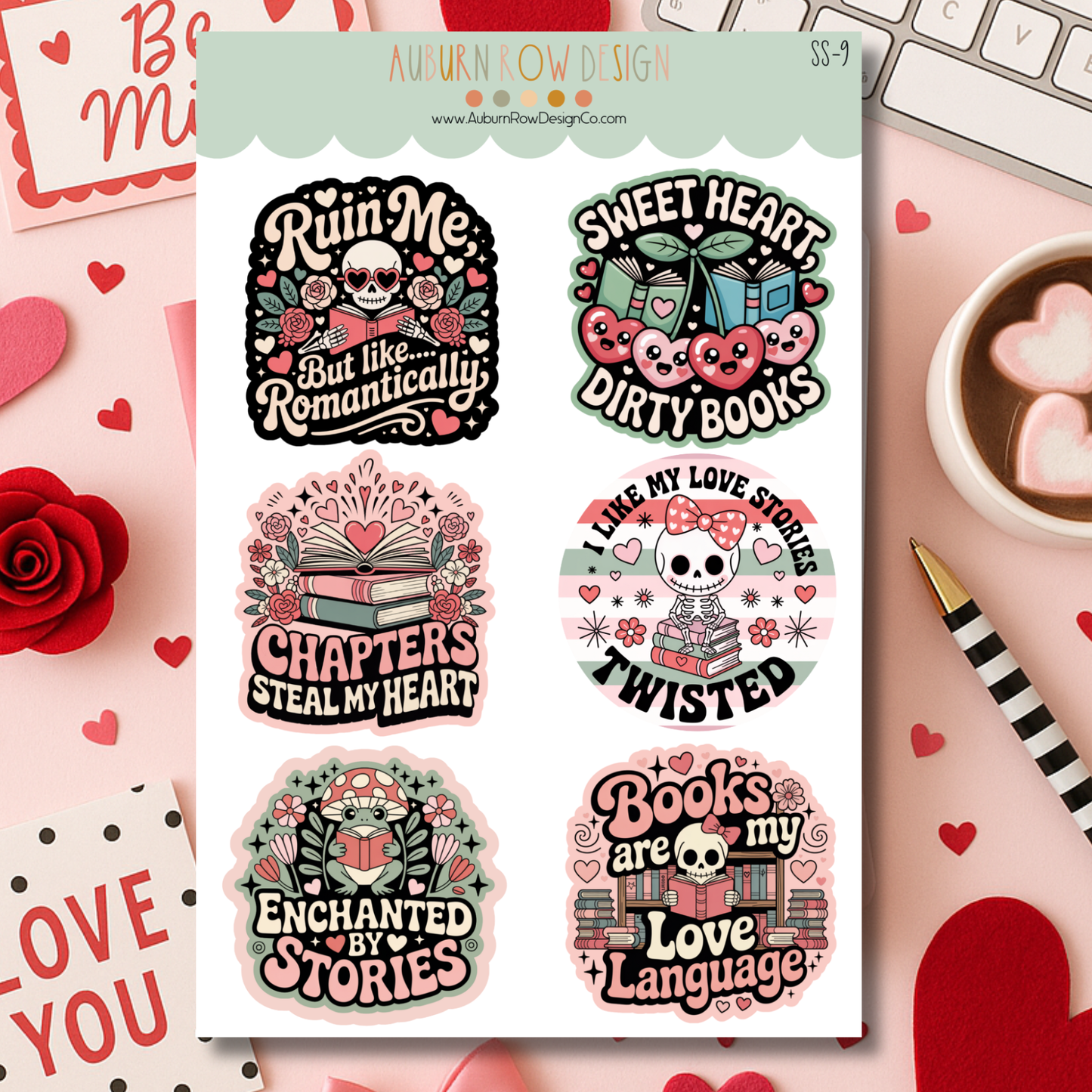 Valentine's Day Bookish Stickers