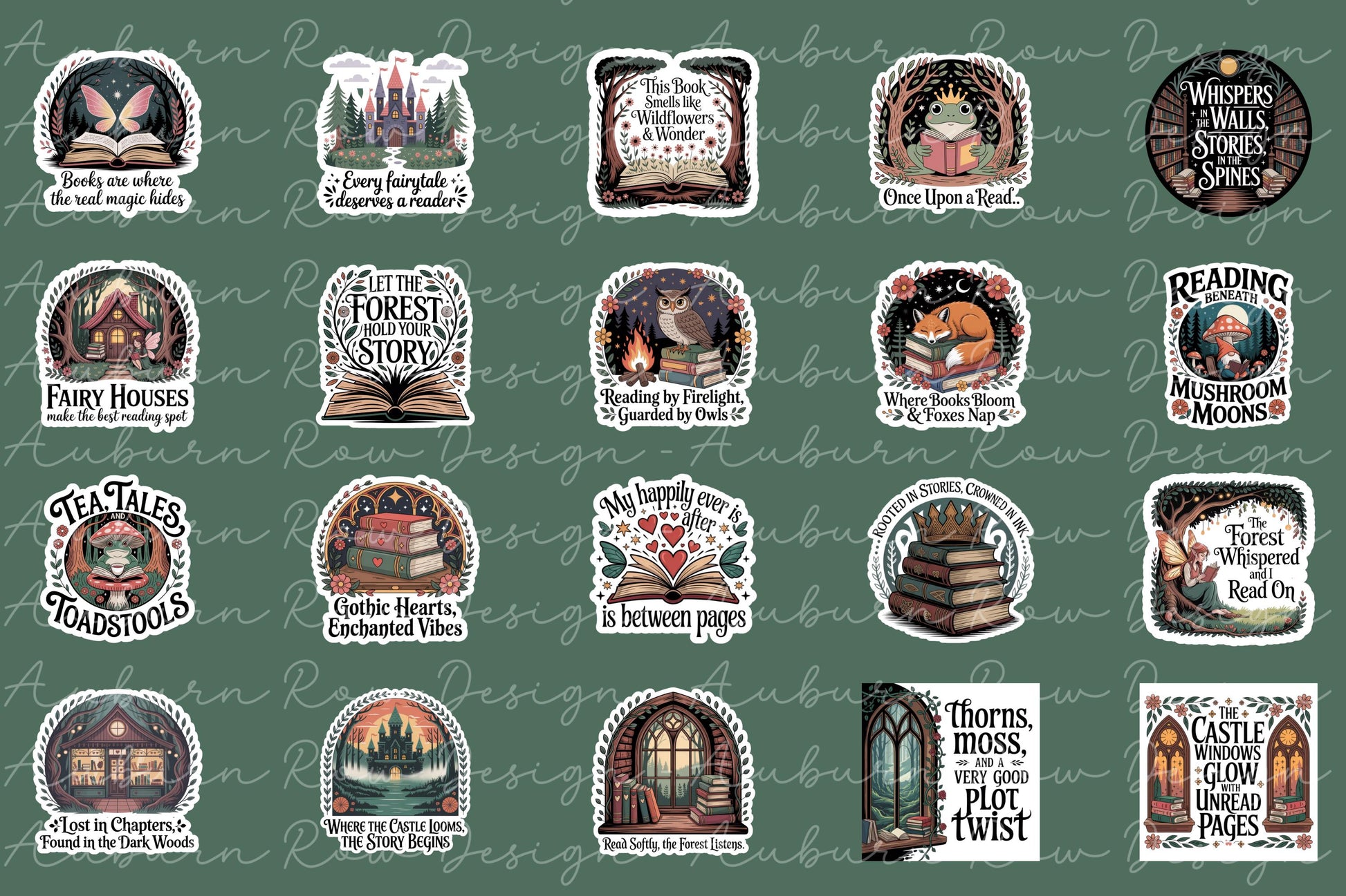 Fairy Tale Book Nook Shelf Inserts, Fantasy Forest Miniature, Gothic Library Decor, Magic Inspired Room Decoration, Unique Gift Ideas