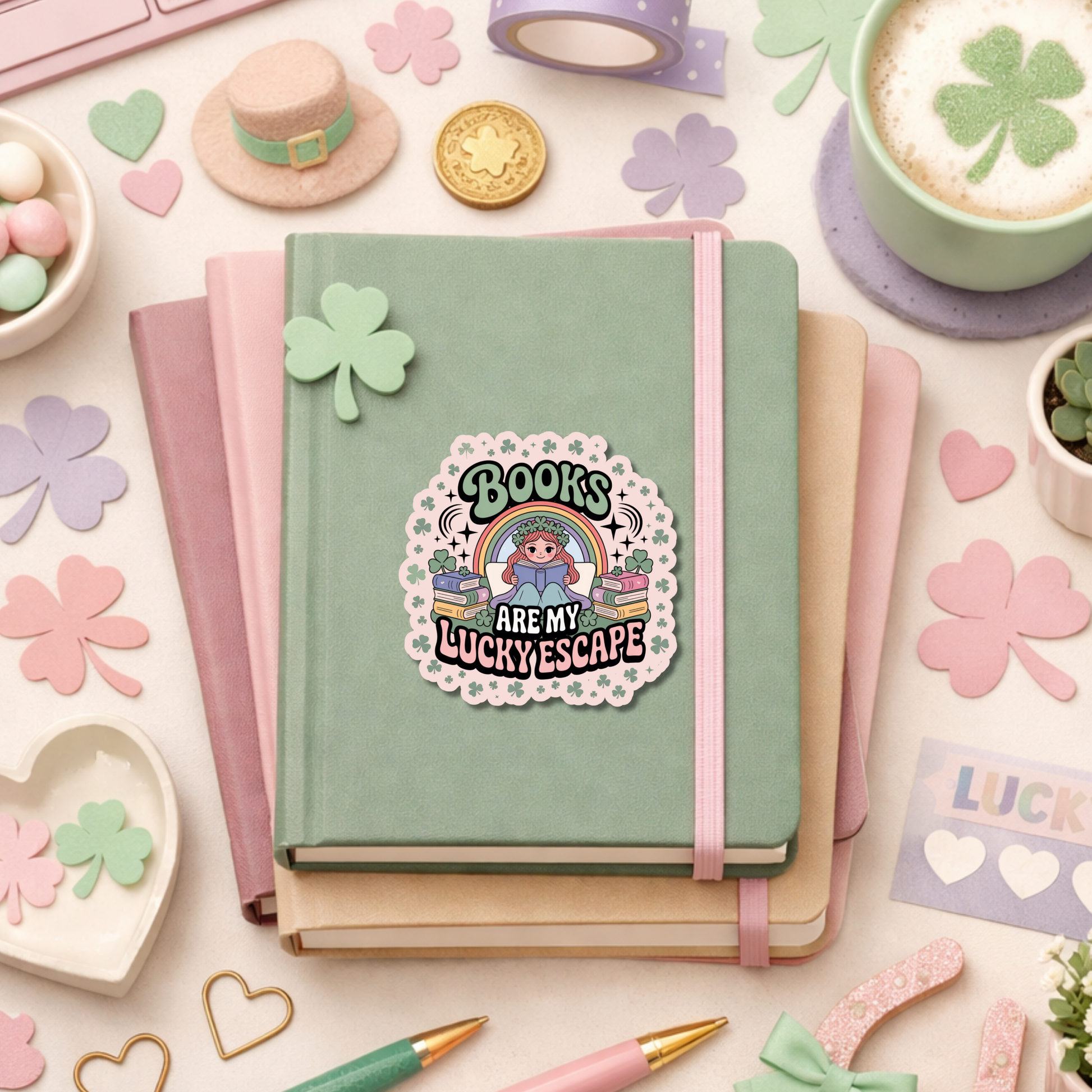 St. Patricks Day Reading Sticker