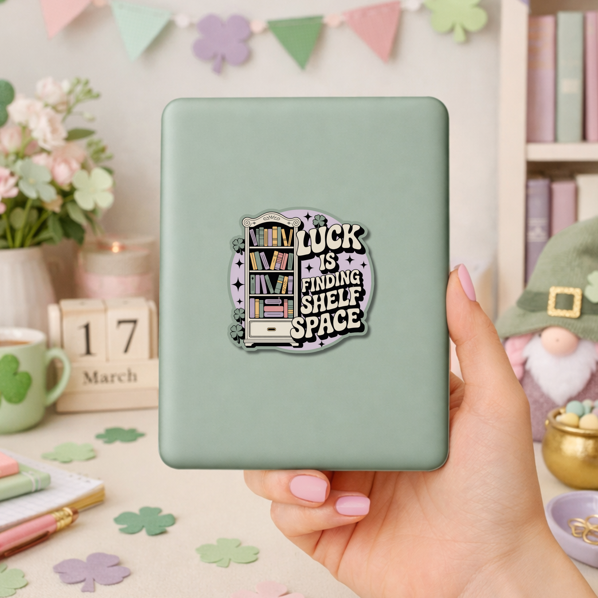 St Patricks Day Bookish Sticker