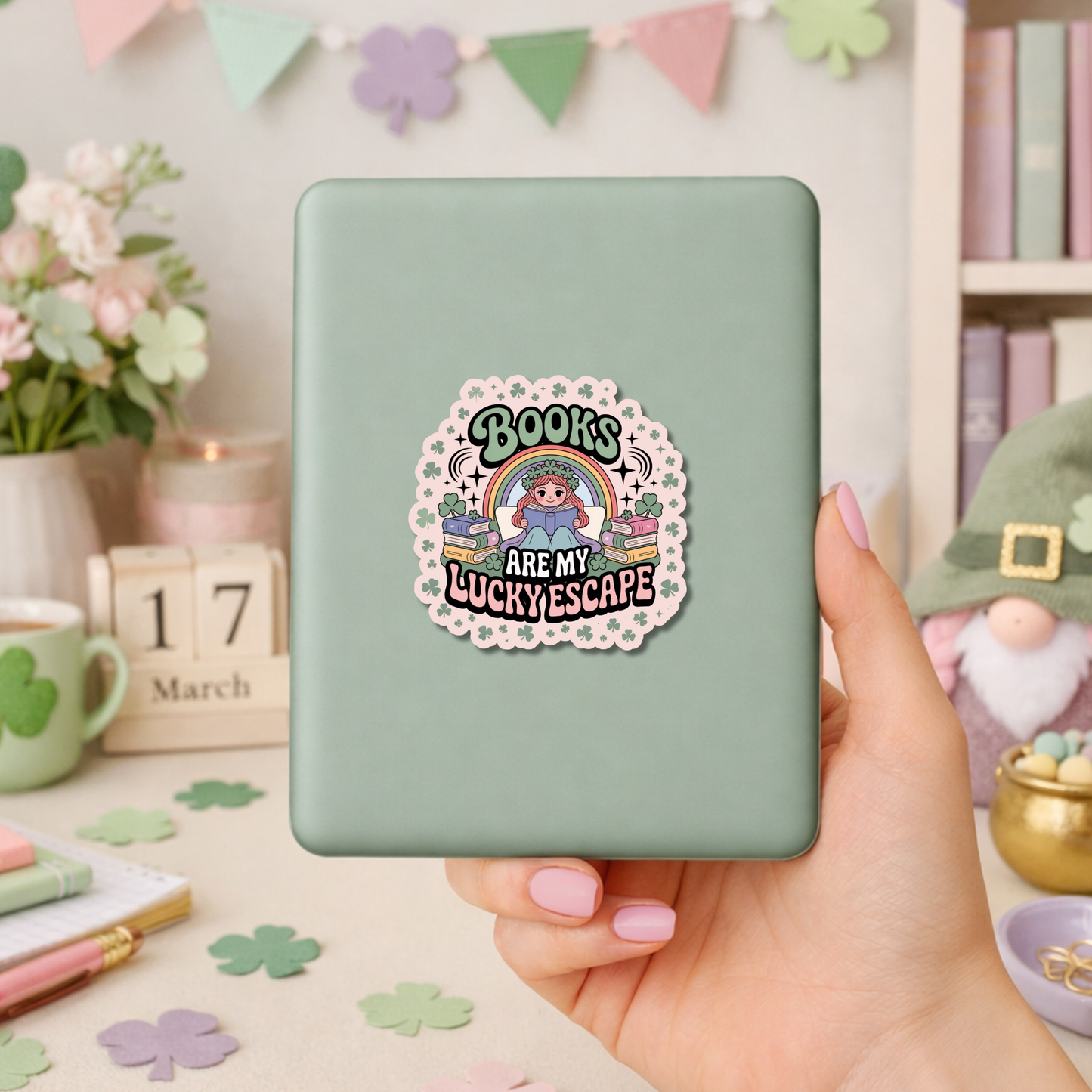 St. Patricks Day Reading Sticker