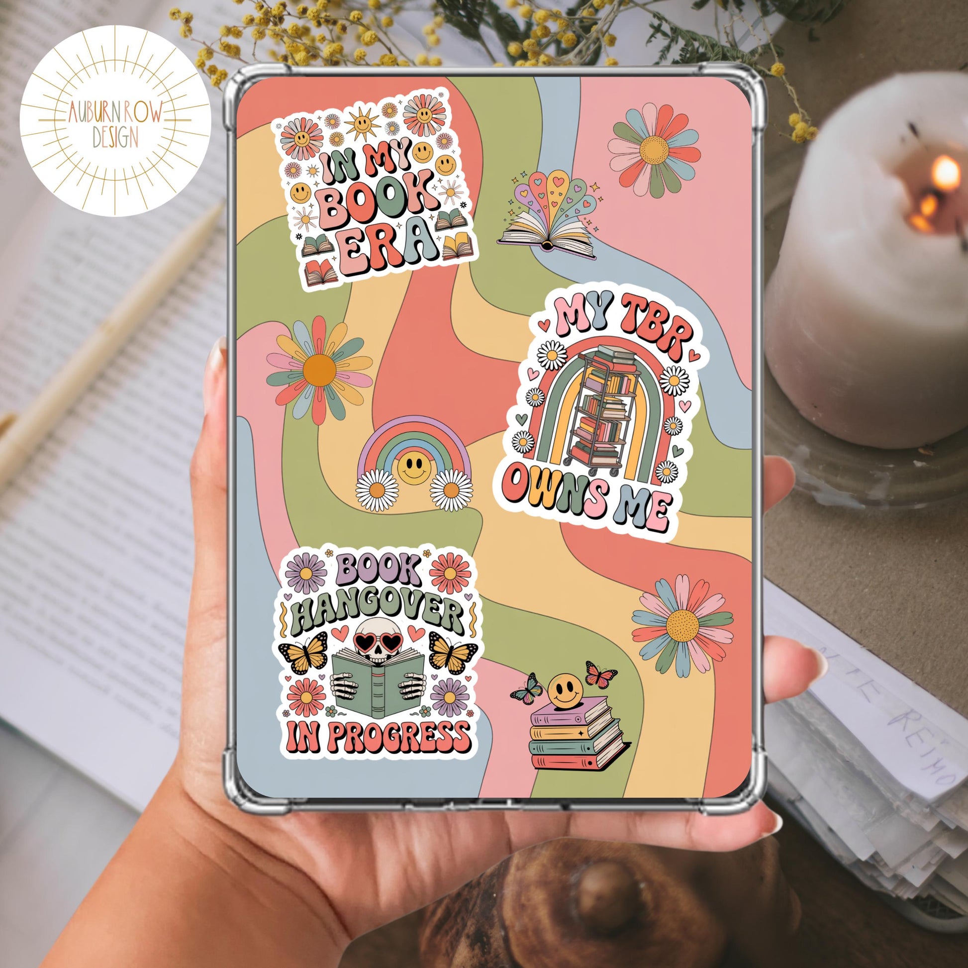 Groovy Bookish Printable Kindle Insert