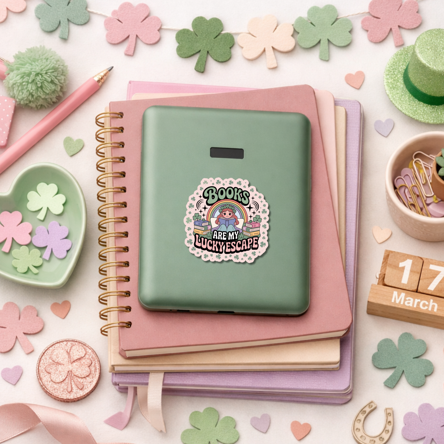 St. Patricks Day Reading Sticker